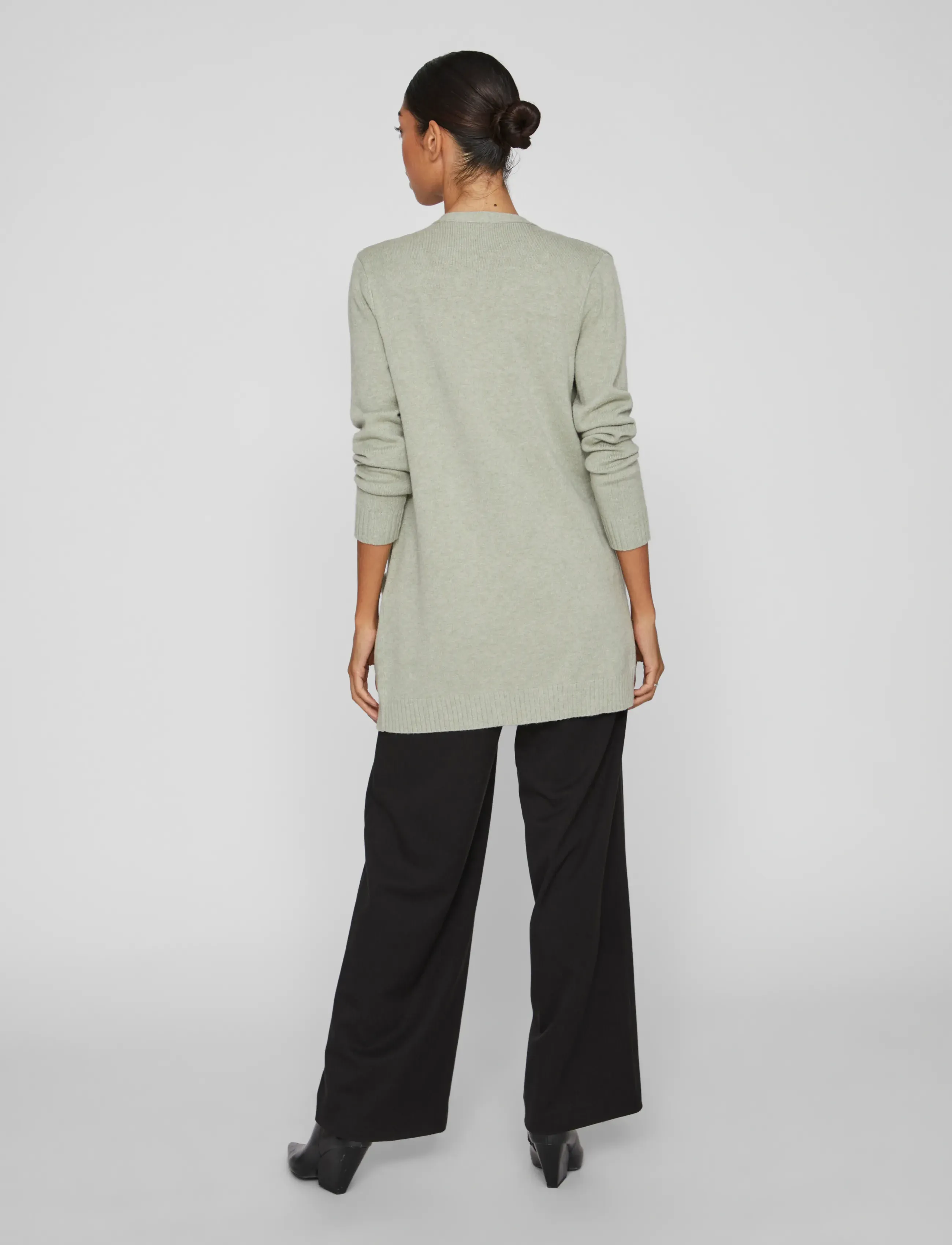 Vila - VIRIL OPEN L/S KNIT CARDIGAN - NOOS - strickjacken - oil green - 3