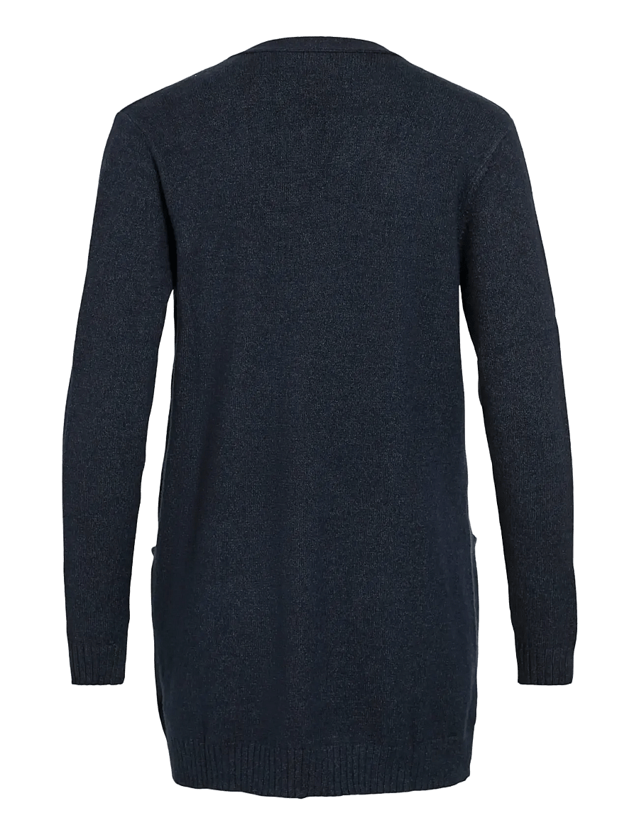 Vila - VIRIL OPEN L/S KNIT CARDIGAN - NOOS - kardiganid - total eclipse - 2