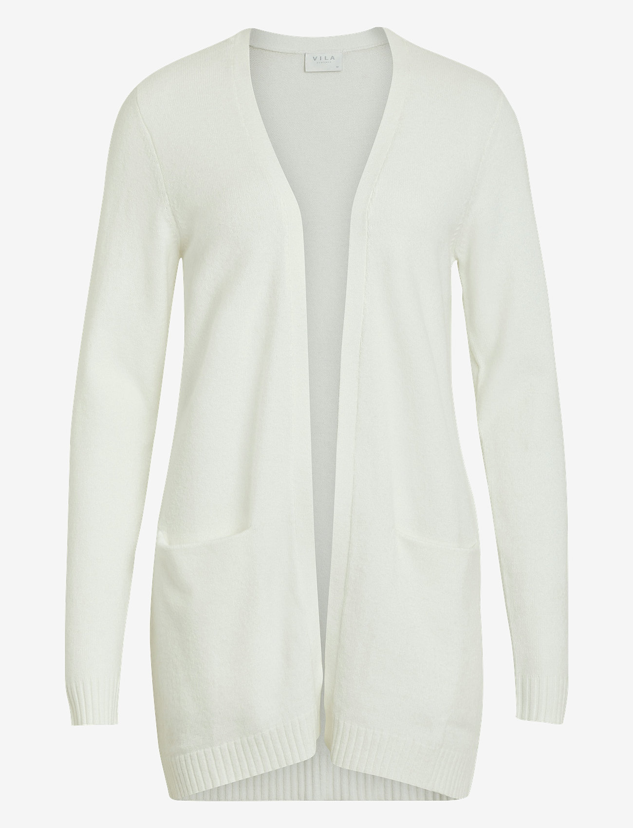 Vila - VIRIL OPEN L/S KNIT CARDIGAN - NOOS - cardigans - white alyssum - 1