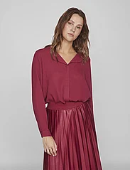 Vila - VILUCY L/S SHIRT - NOOS - long-sleeved blouses - beet red - 2