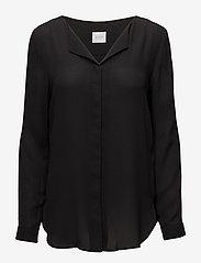 Vila - VILUCY L/S SHIRT - NOOS - long-sleeved blouses - black - 0