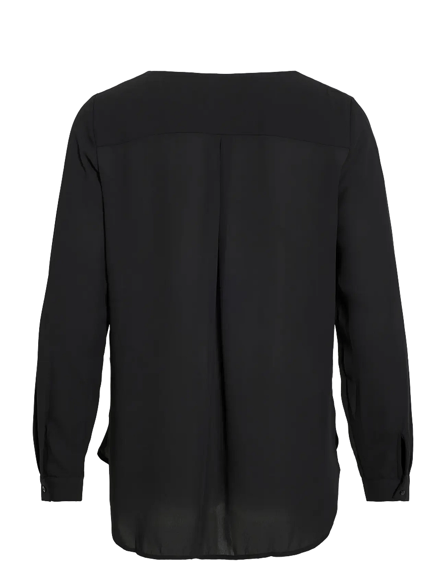 Vila - VILUCY L/S SHIRT - langärmelige blusen - black - 2