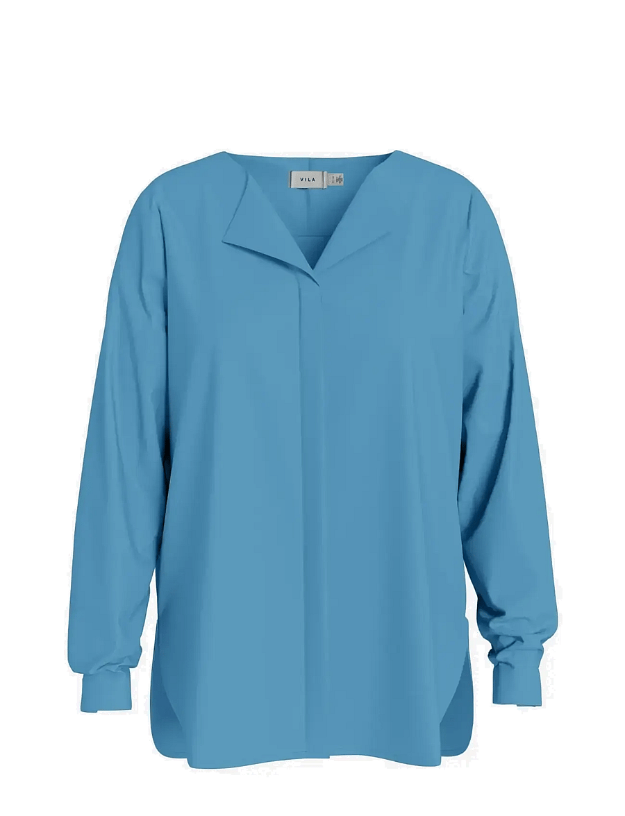 Vila - VILUCY L/S SHIRT - langärmelige blusen - blissful blue - 1