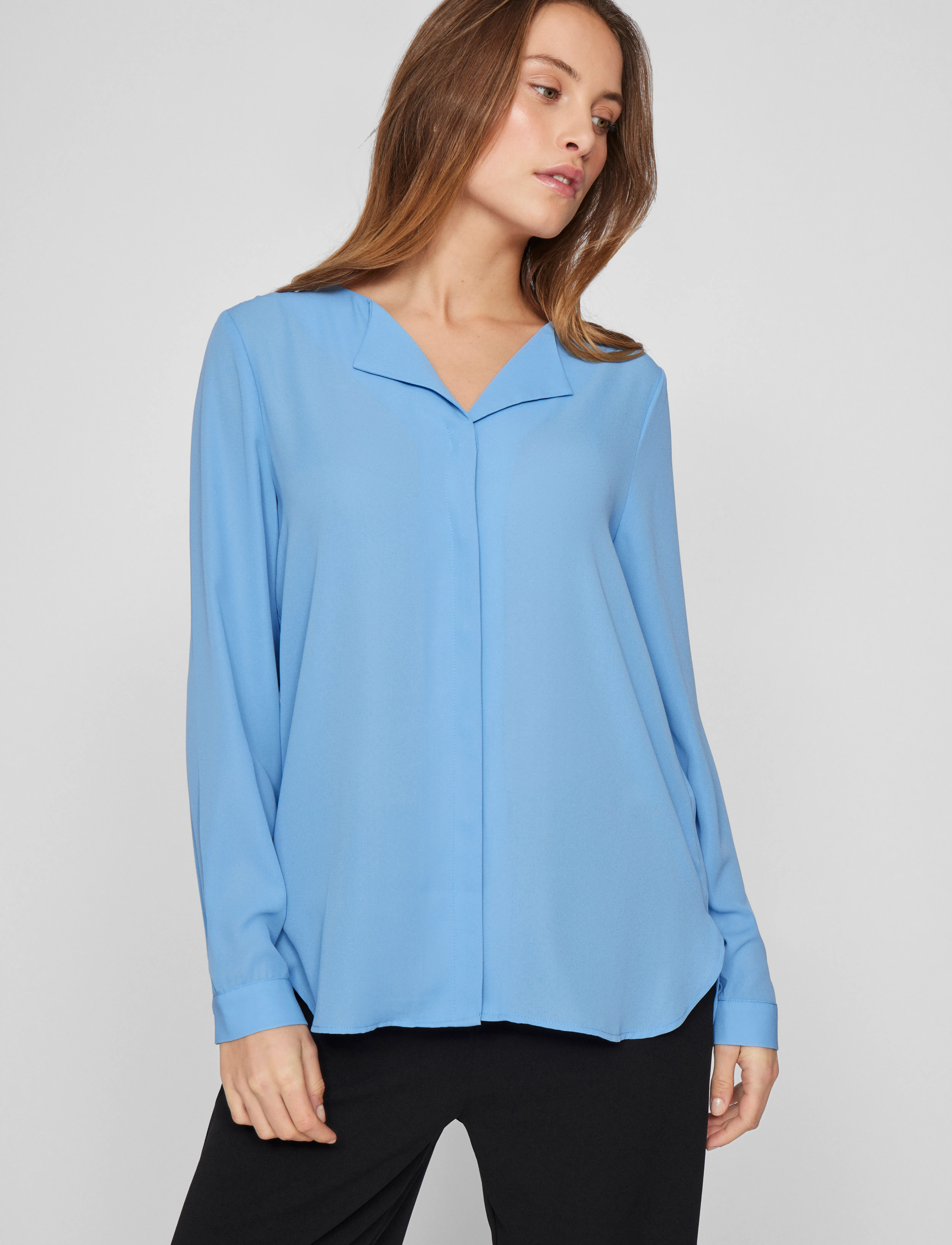 Vila - VILUCY L/S SHIRT - NOOS - långärmade blusar - blissful blue - 4