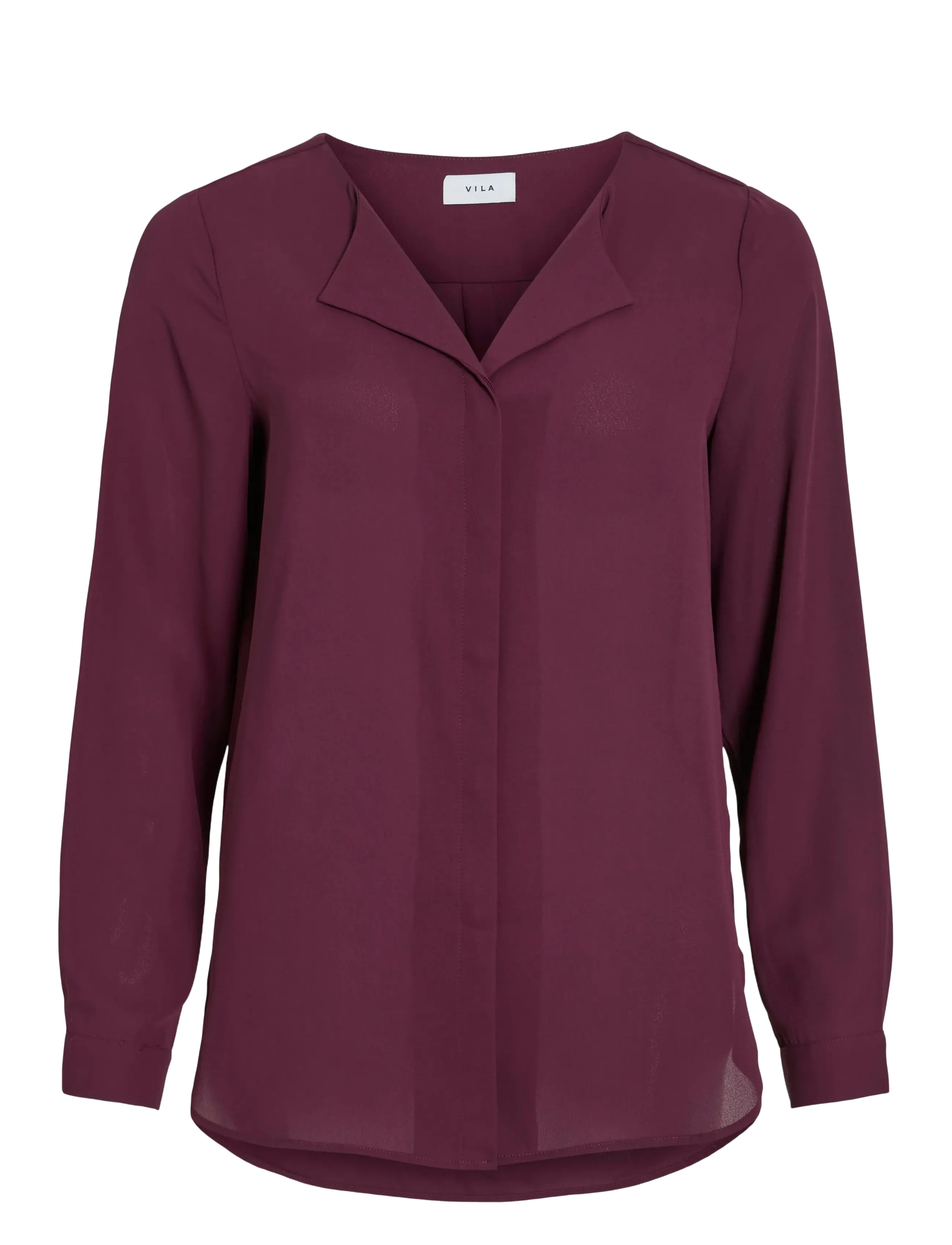 VILA Vilucy L/S Shirt Burgundy - XS - Damen