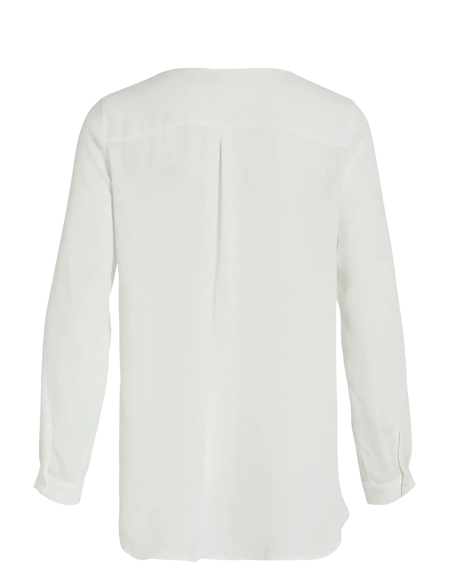Vila - VILUCY L/S SHIRT - pitkähihaiset puserot - snow white - 2
