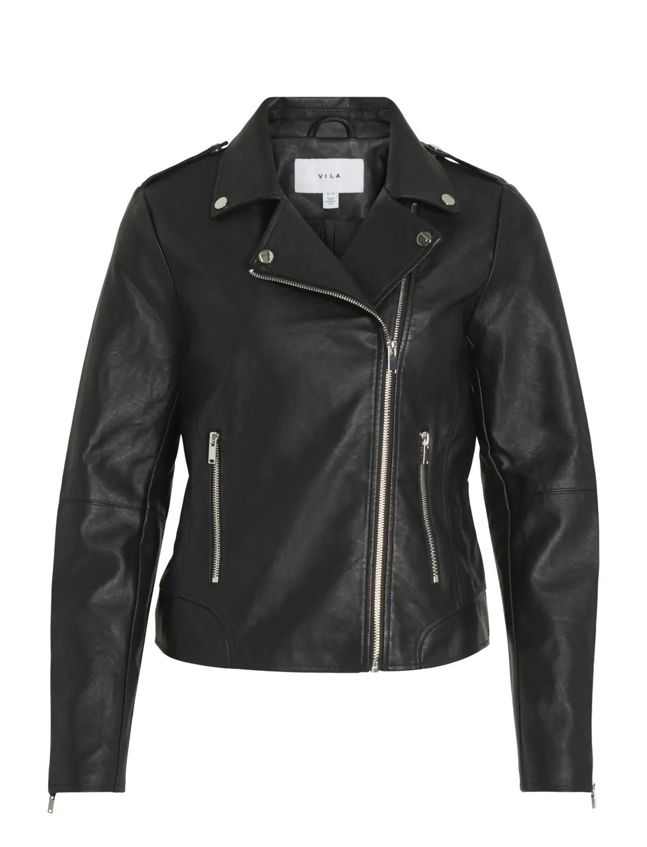 VILA Vicara Coated Jacke - Noos Schwarz - XS - Damen