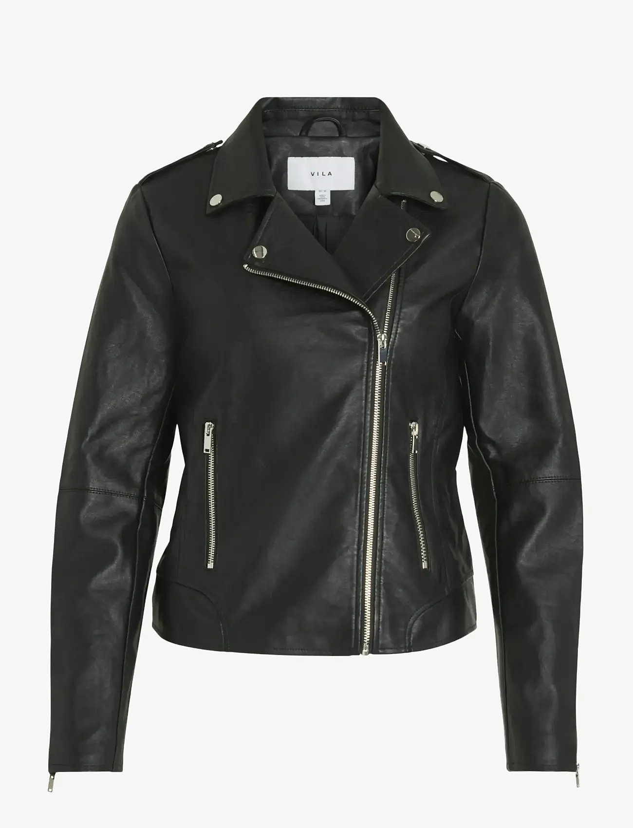 Vila - VICARA COATED JACKET - NOOS - nahktagid - black - 1