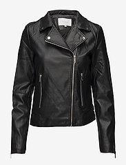 Vila - VICARA COATED JACKET - NOOS - leather jackets - black - 1