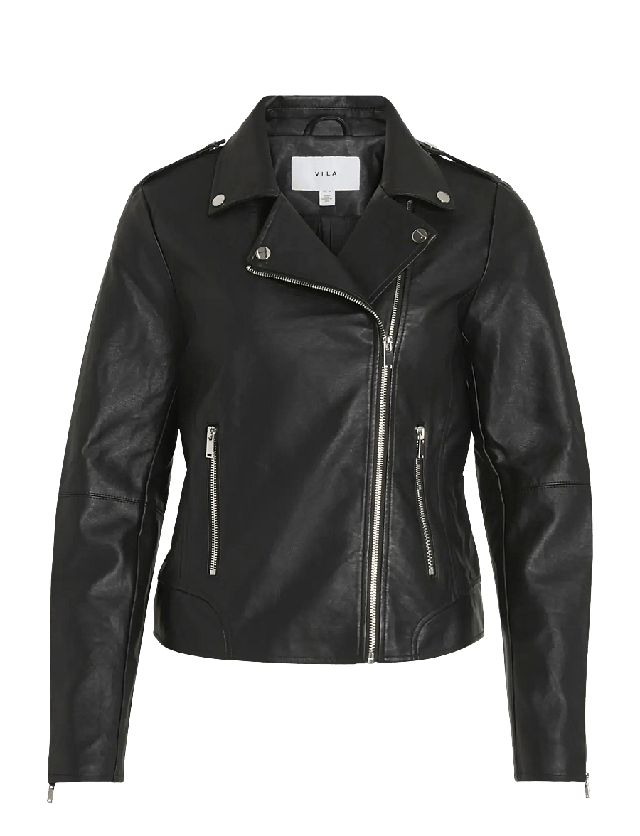 Vila - VICARA COATED JACKET - NOOS - lederjacken - black - 1