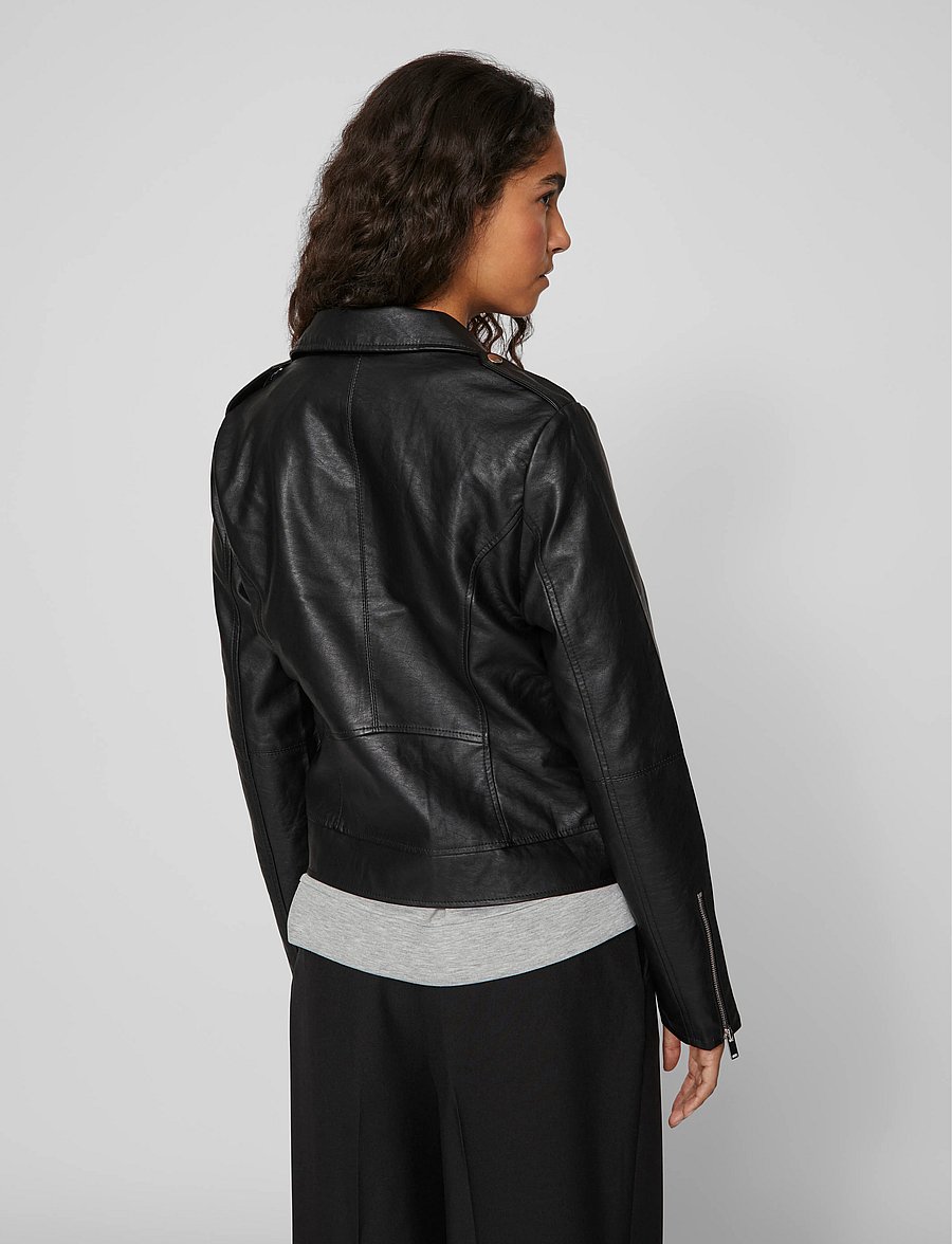 Vila - VICARA COATED JACKET - NOOS - lederjacken - black - 4