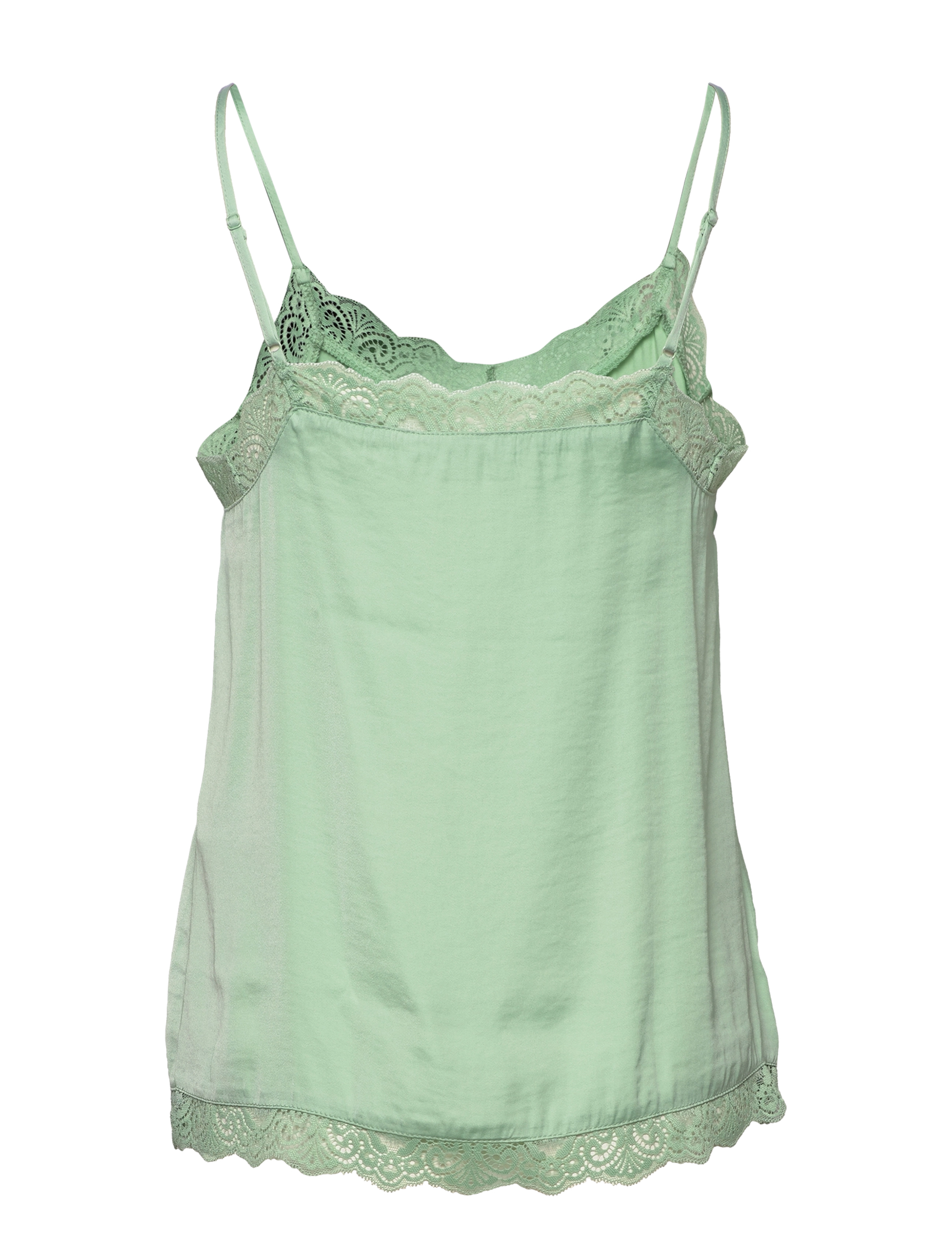 Vila - VICAVA LACE SINGLET/SU - FAV - grayed jade - 1