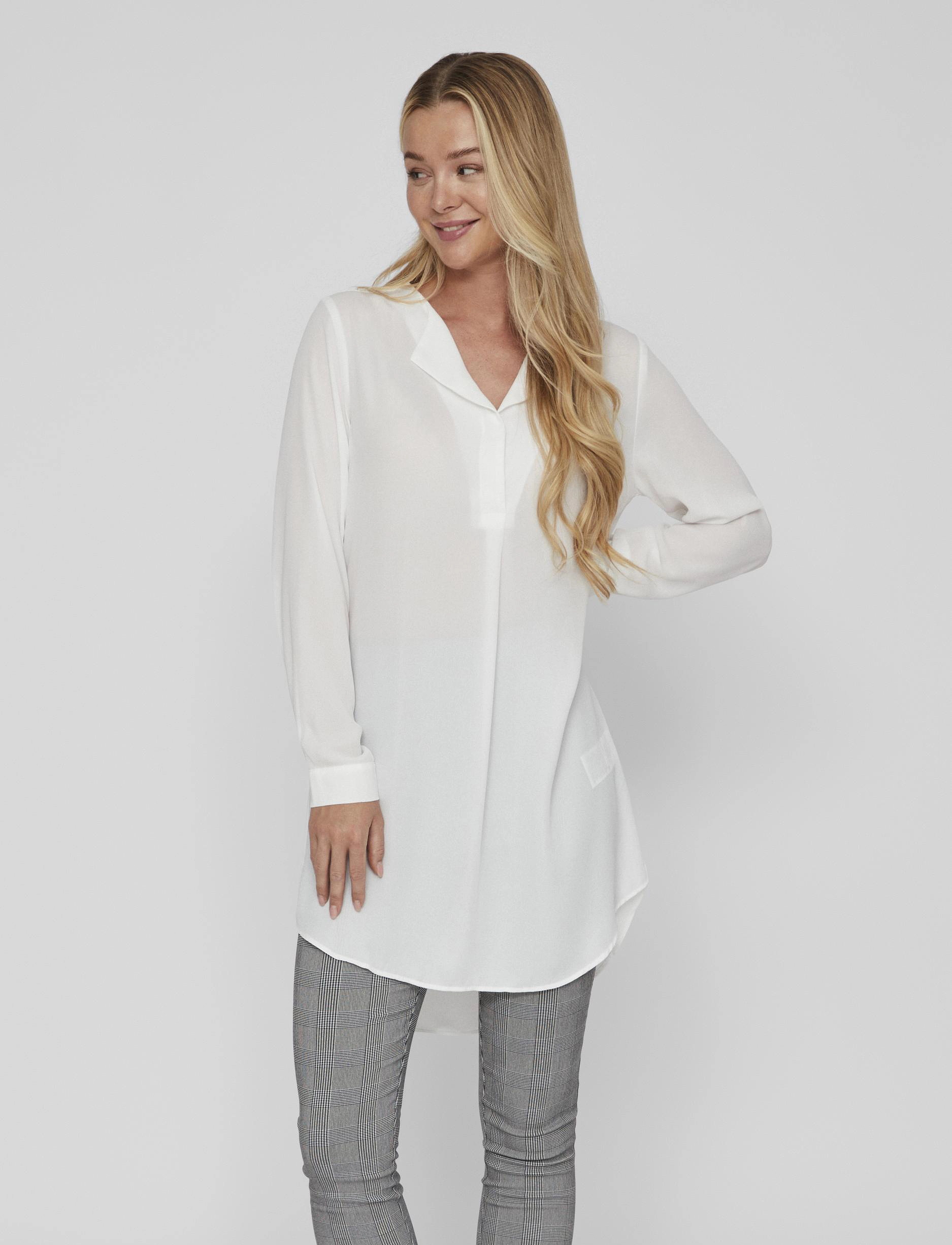 Vila VILUCY L/S TUNIC - Tuunikad - SNOW WHITE / white