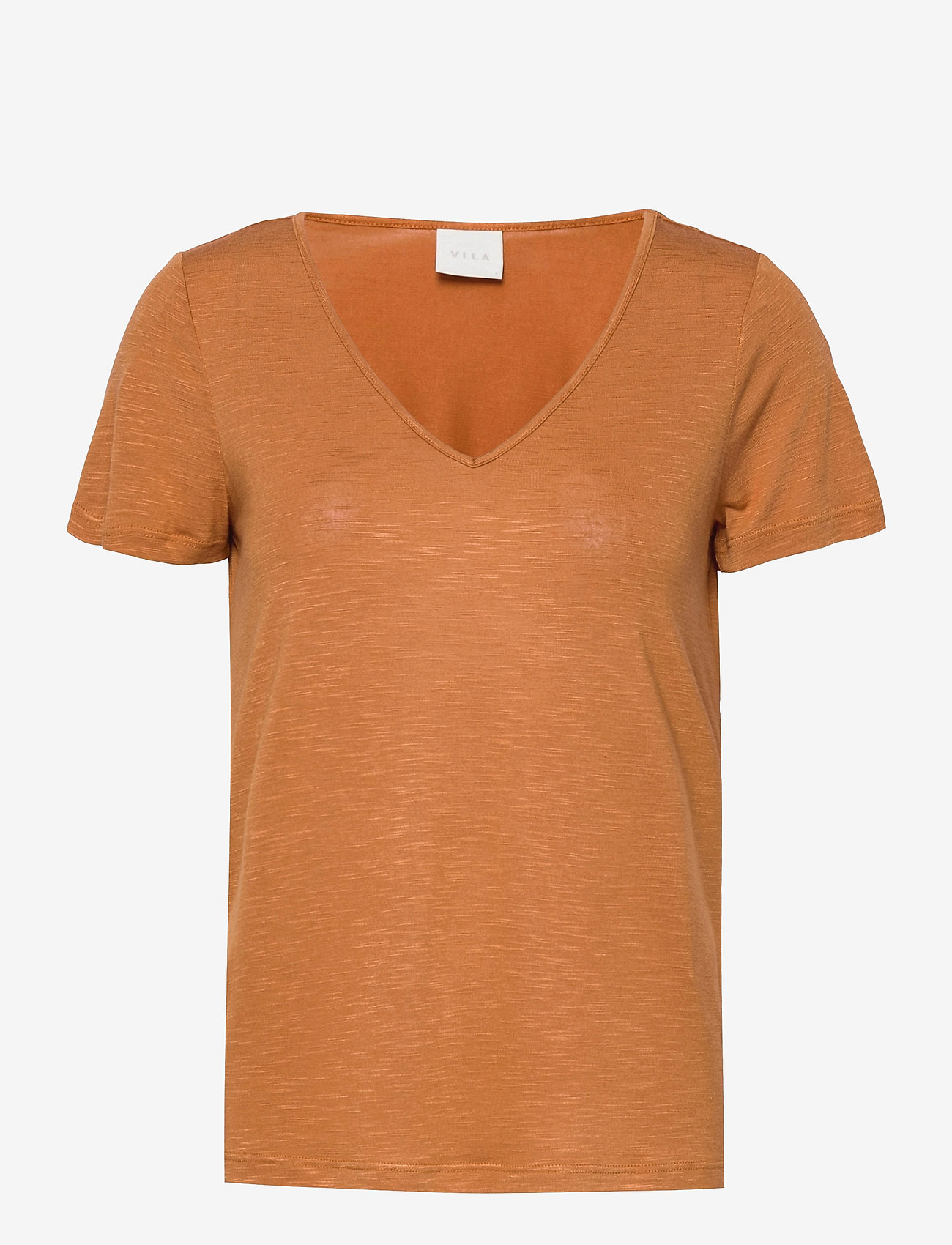 Vila - VINOEL V-NECK S/S T-SHIRT - NOOS - adobe - 0