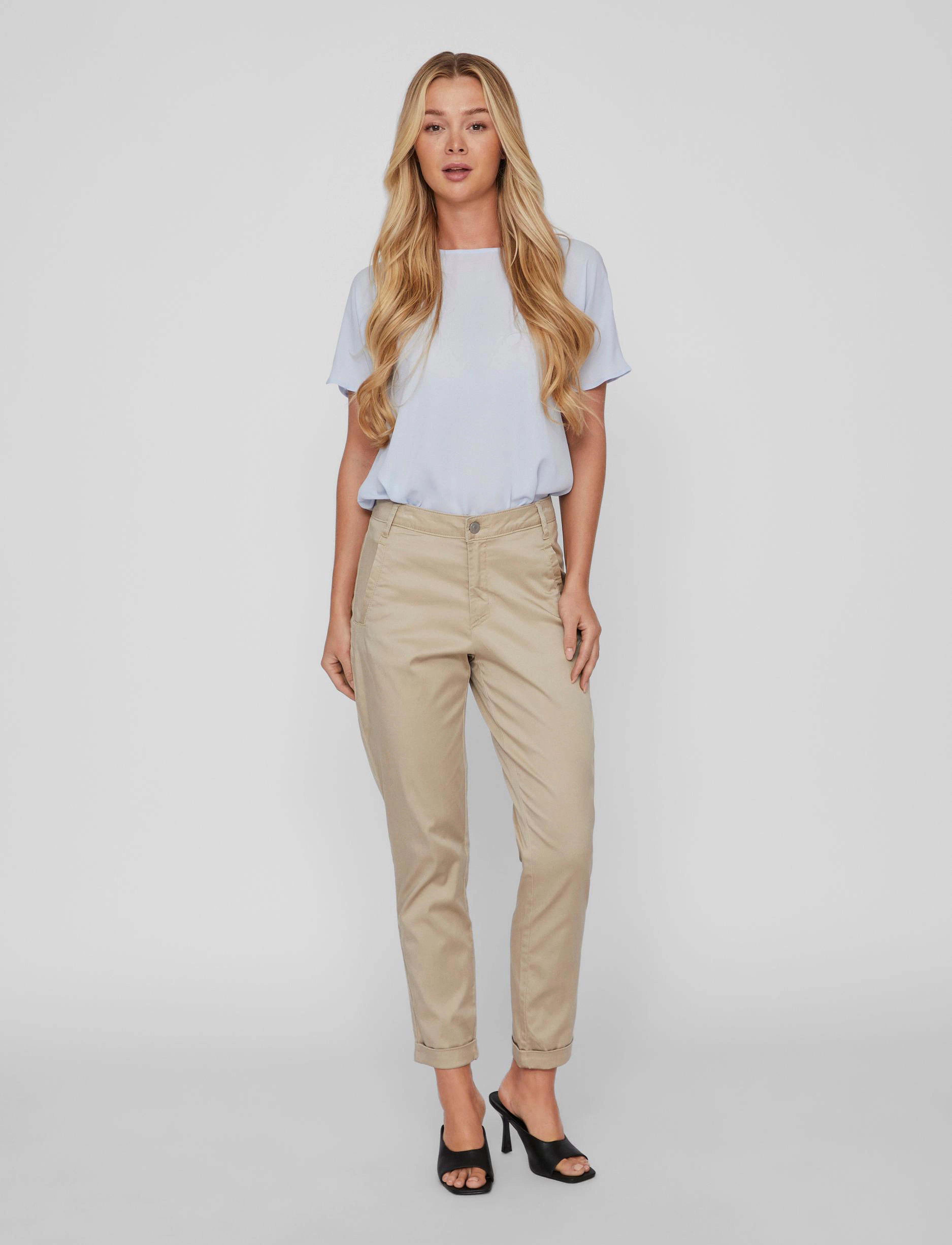 Vila - VICHINO RWRE 7/8 NEW PANT - soft camel - 4