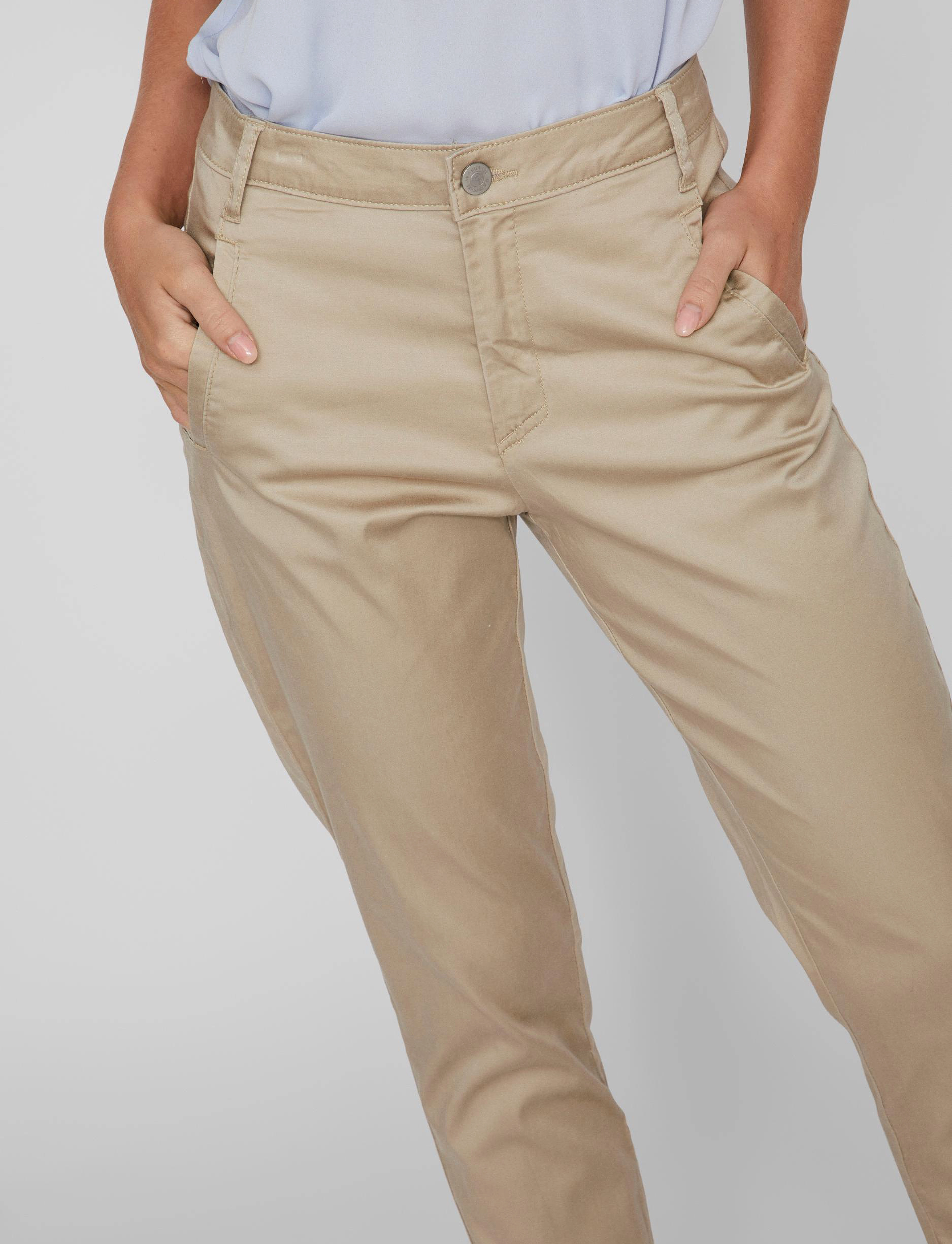 Vila - VICHINO RWRE 7/8 NEW PANT - soft camel - 5