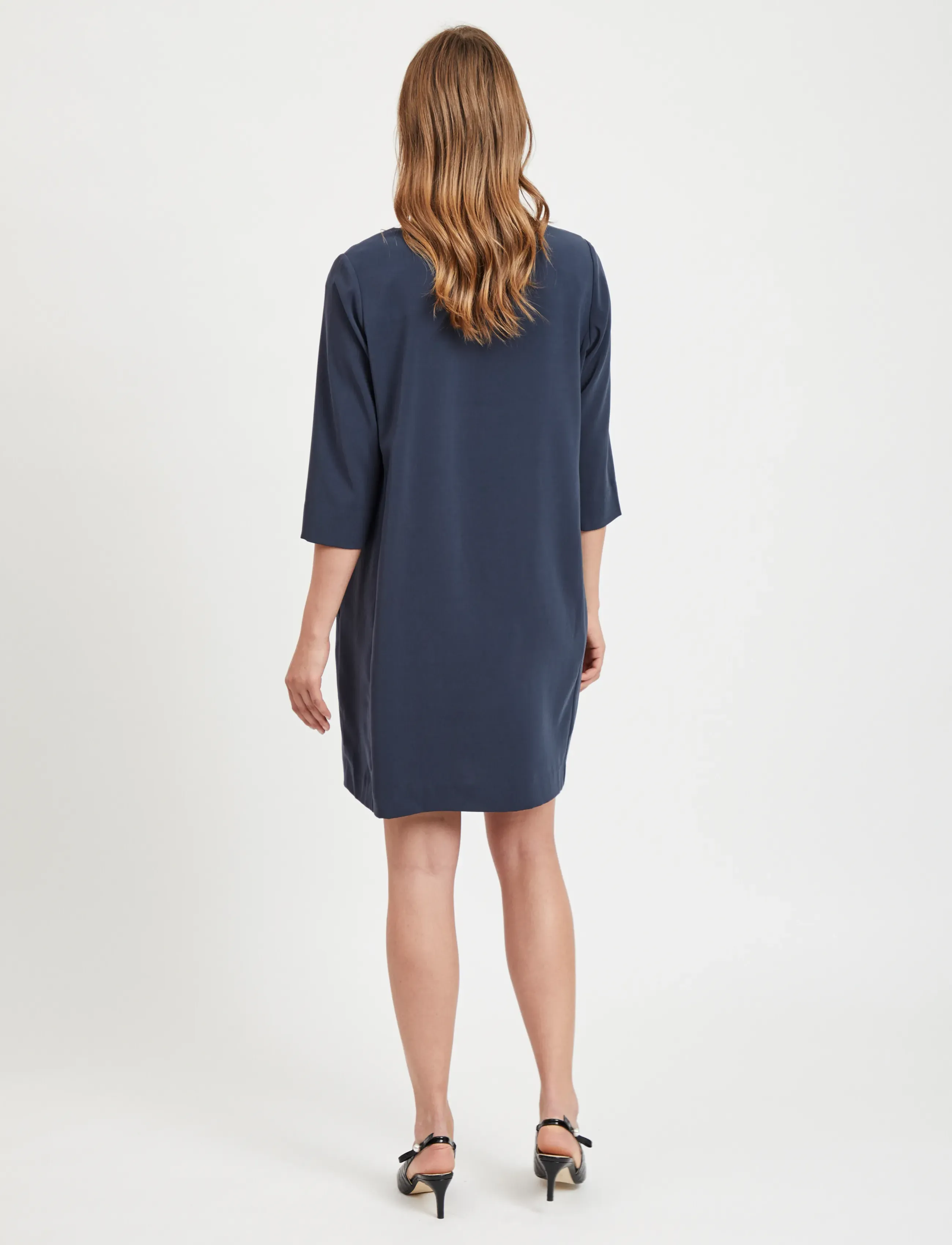 Vila - VINATHALIA 3/4 SLEEVE DRESS - - die niedrigsten preise - total eclipse - 3