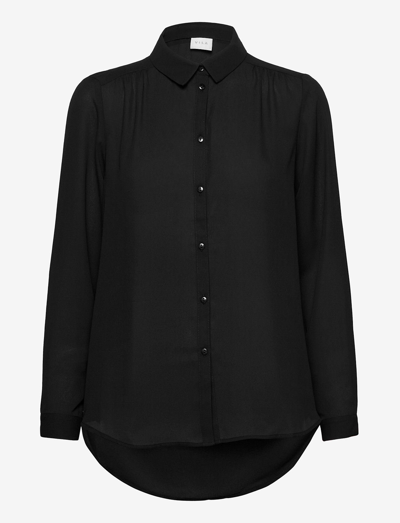 Vila - VILUCY BUTTON L/S SHIRT - NOOS - långärmade skjortor - black - 0