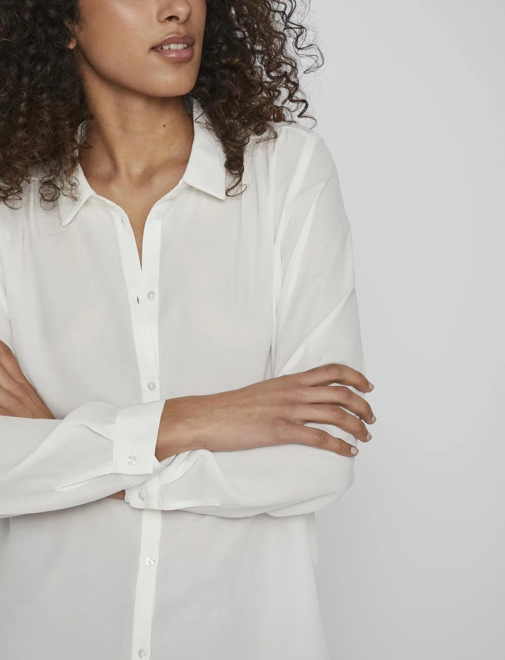 Vila - VILUCY BUTTON L/S SHIRT - - langärmlige hemden - snow white - 5