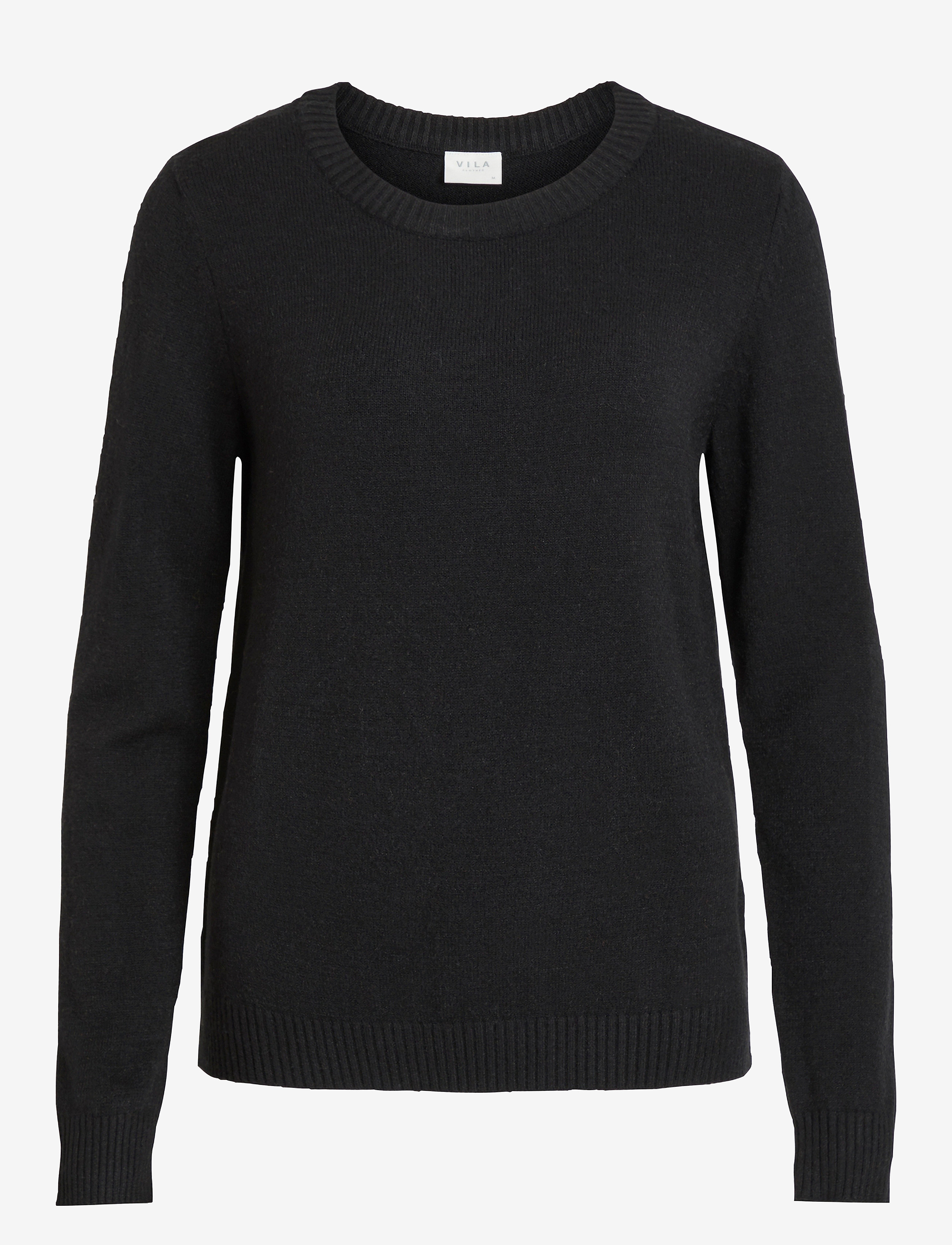 Vila VIRIL O-NECK L/S  KNIT TOP - NOOS - Pullover - BLACK / black