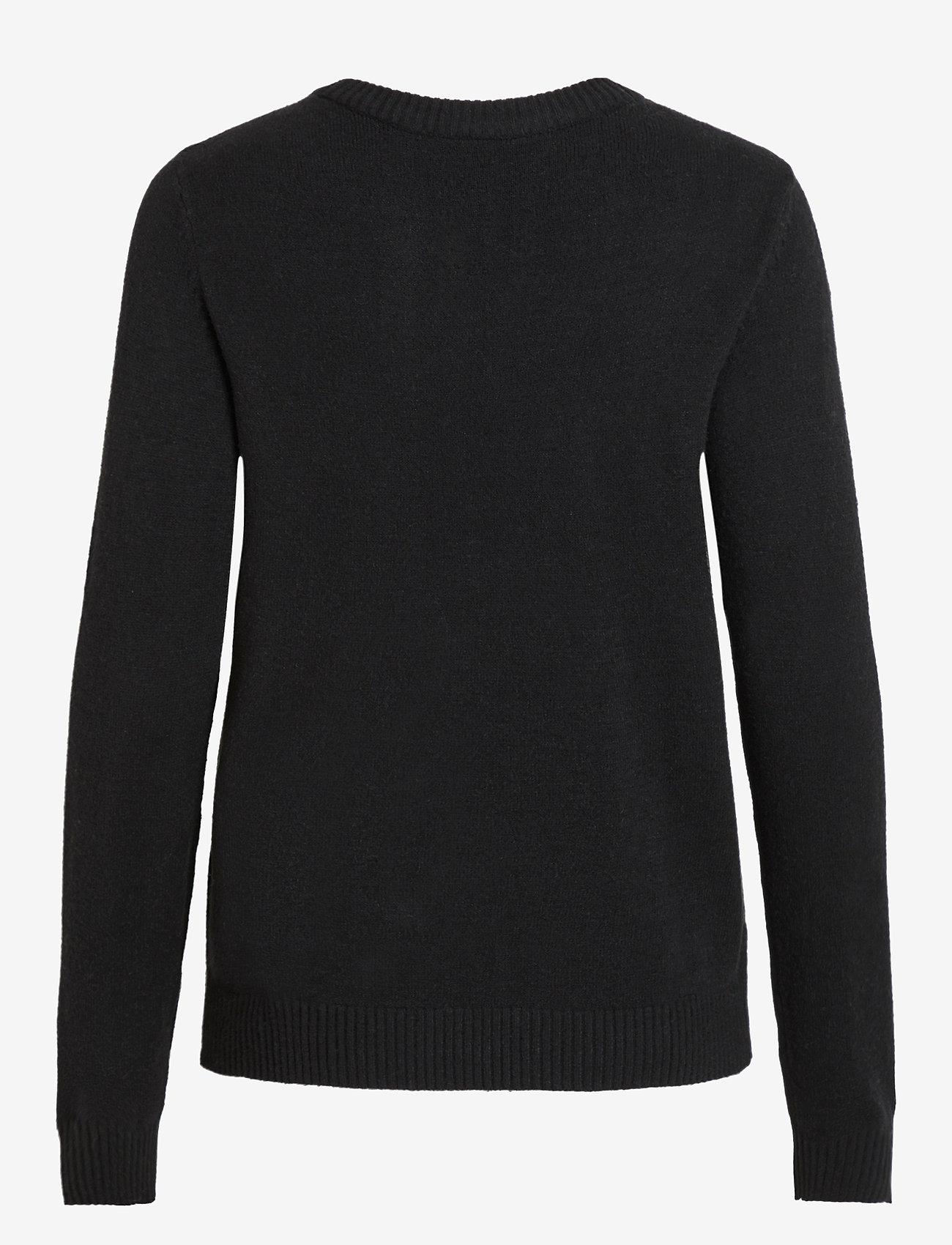 Vila - VIRIL O-NECK L/S  KNIT TOP - NOOS - jumpers - black - 2