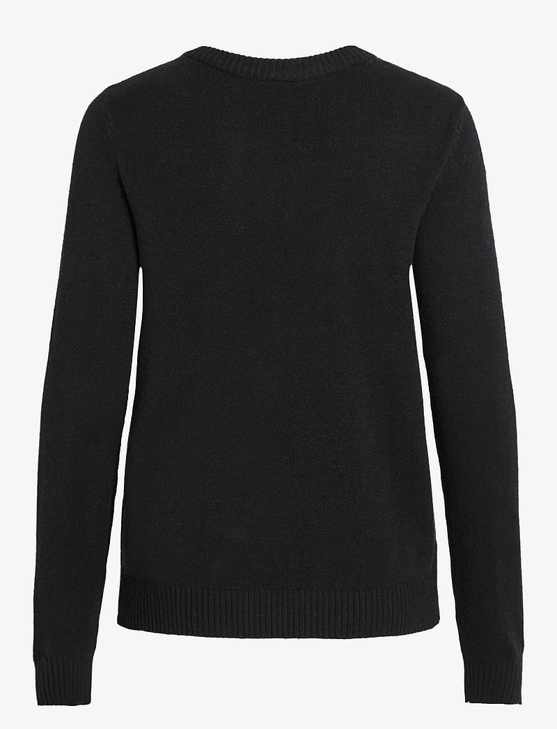 Vila - VIRIL O-NECK L/S KNIT TOP - NOOS - sviitrid - black - 2