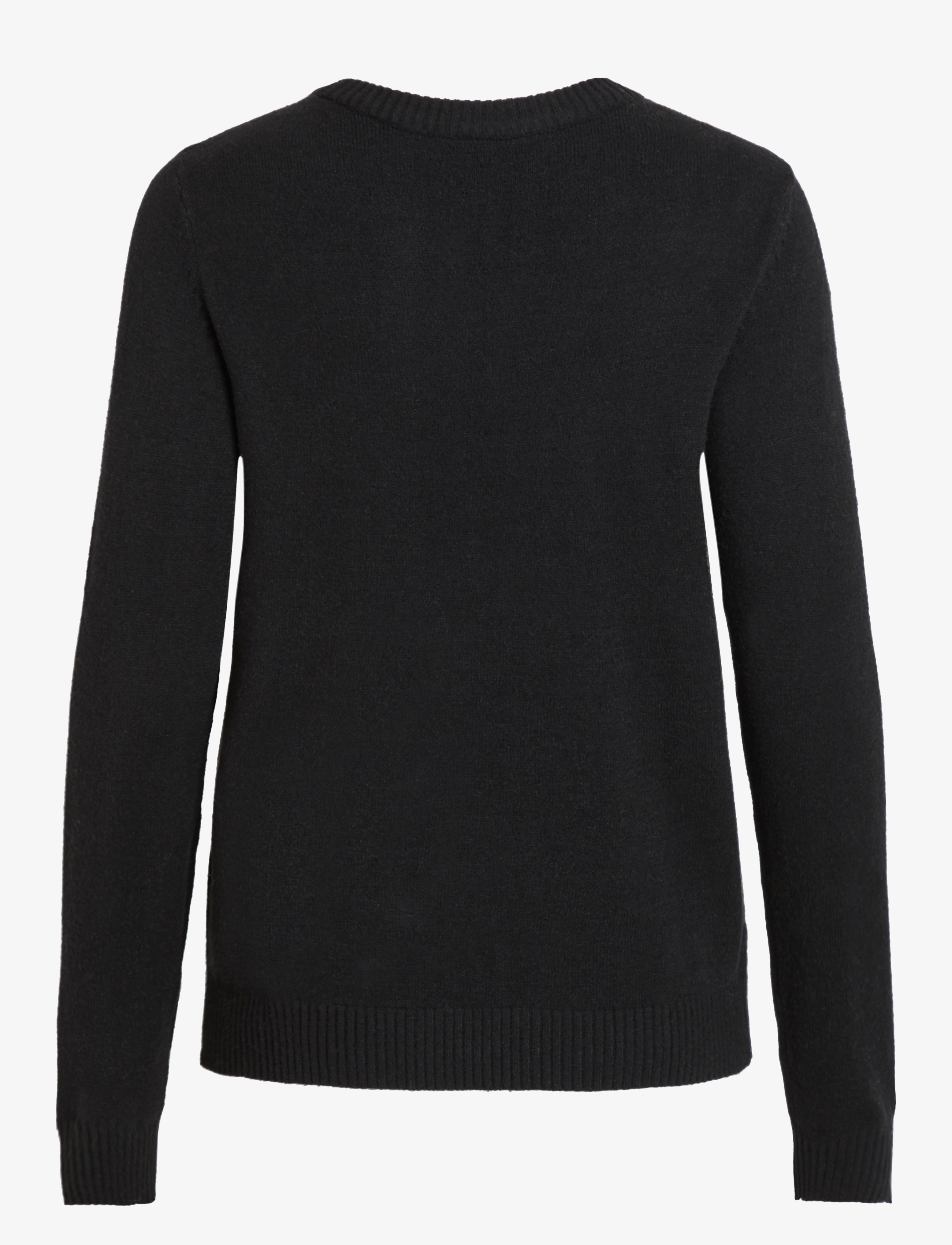 Vila - VIRIL O-NECK L/S  KNIT TOP - NOOS - sviitrid - black - 2