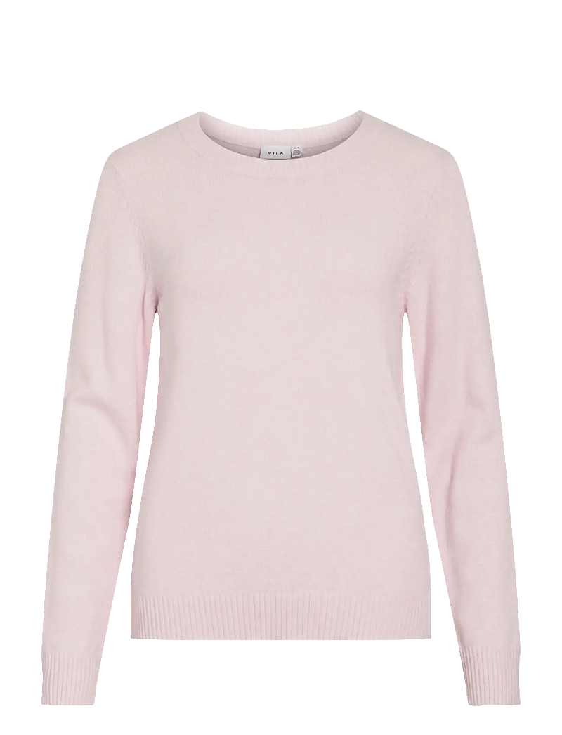 Vila - VIRIL O-NECK L/S KNIT TOP - NOOS - sviitrid - cherry blossom - 1