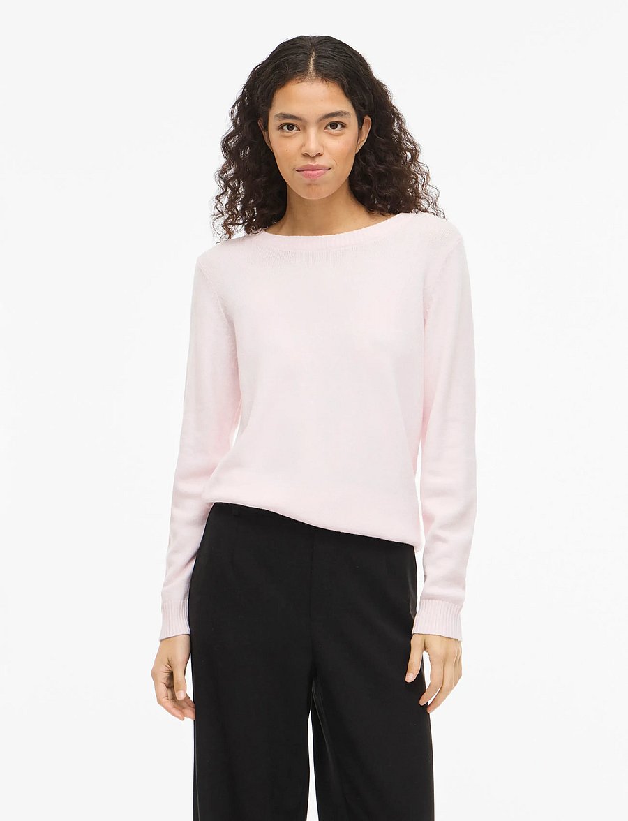 Vila - VIRIL O-NECK L/S KNIT TOP - NOOS - pullover - cherry blossom - 0