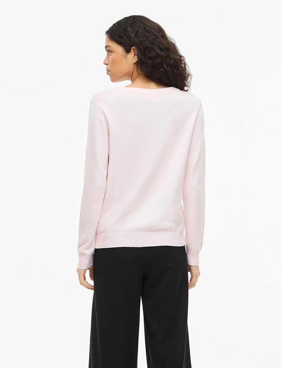 Vila - VIRIL O-NECK L/S KNIT TOP - NOOS - pullover - cherry blossom - 3