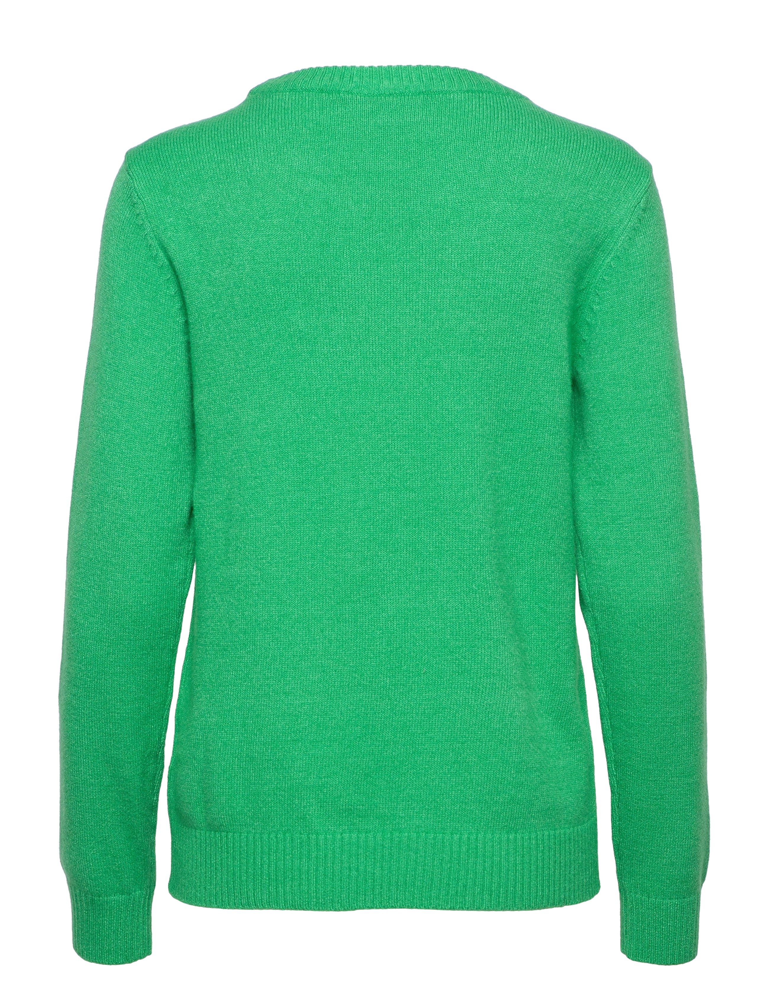 Vila - VIRIL O-NECK L/S  KNIT TOP - NOOS - lägsta priserna - kelly green - 1