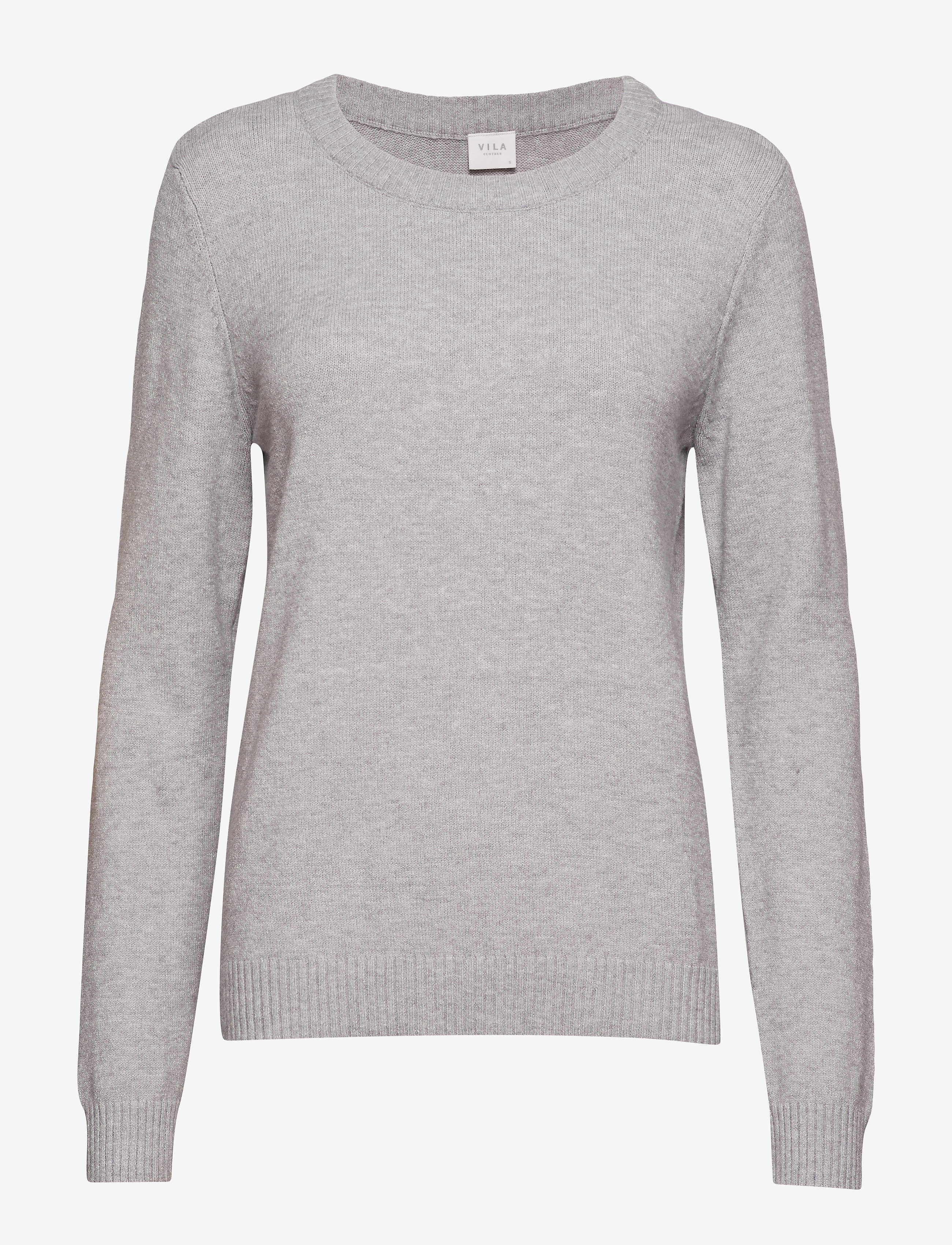 Vila VIRIL O-NECK L/S  KNIT TOP - NOOS - Strickmode - LIGHT GREY MELANGE / grey