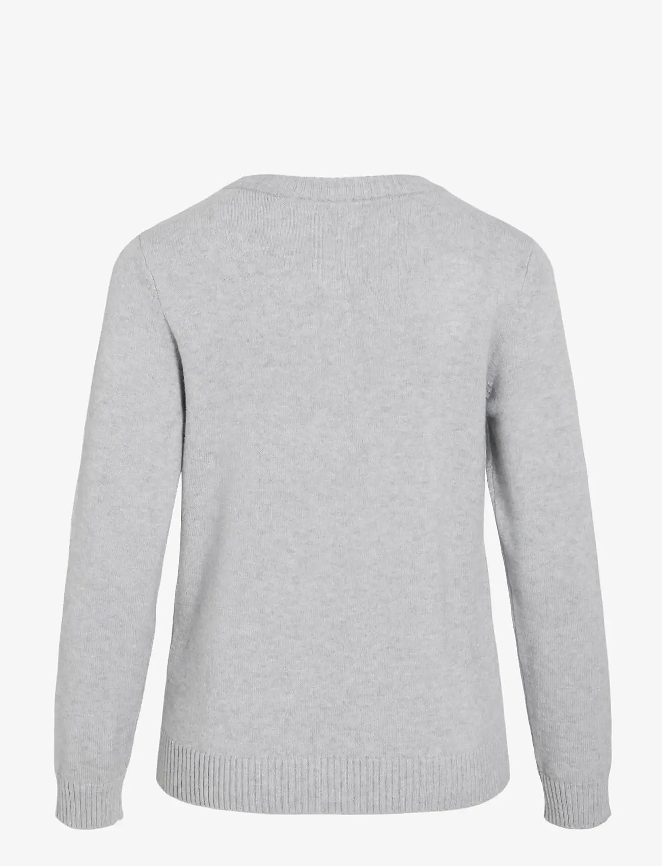 Vila - VIRIL O-NECK L/S  KNIT TOP - NOOS - pullover - light grey melange - 2