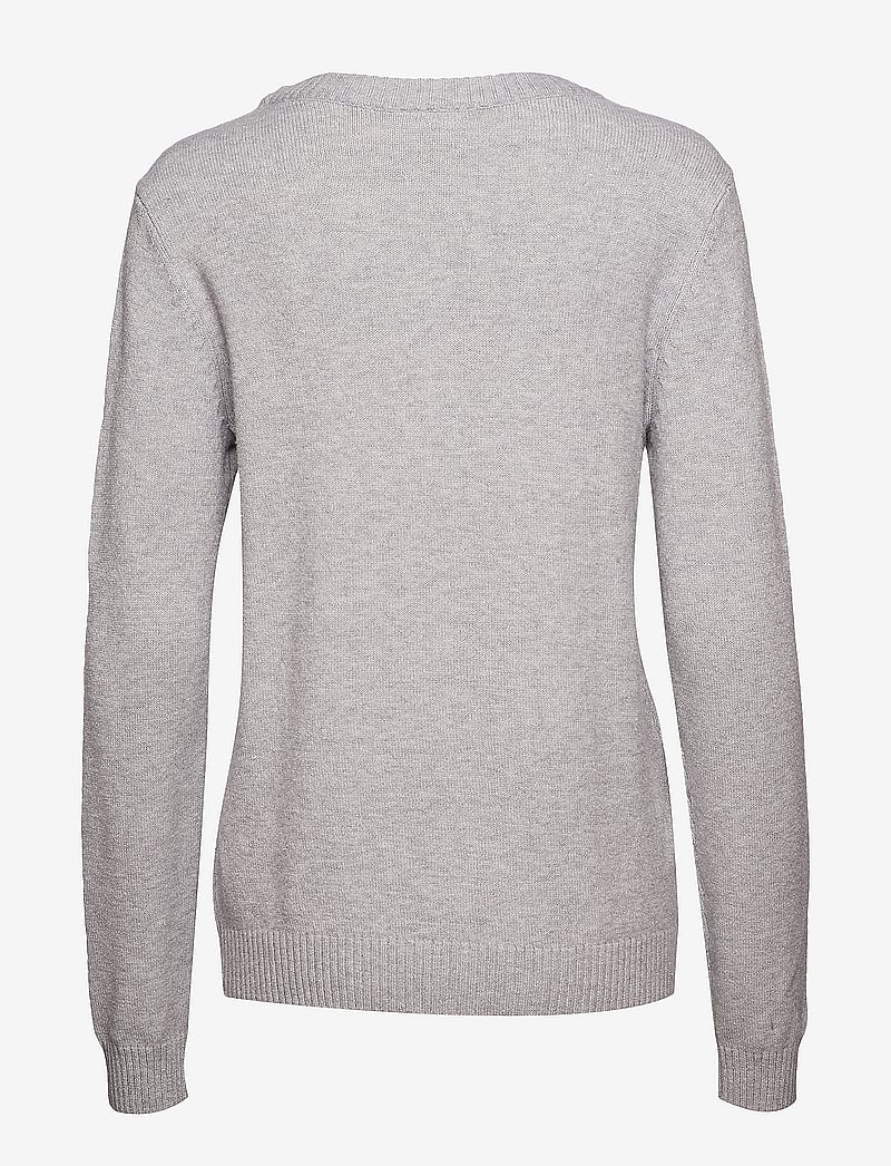Vila - VIRIL O-NECK L/S KNIT TOP - NOOS - pullover - light grey melange - 2