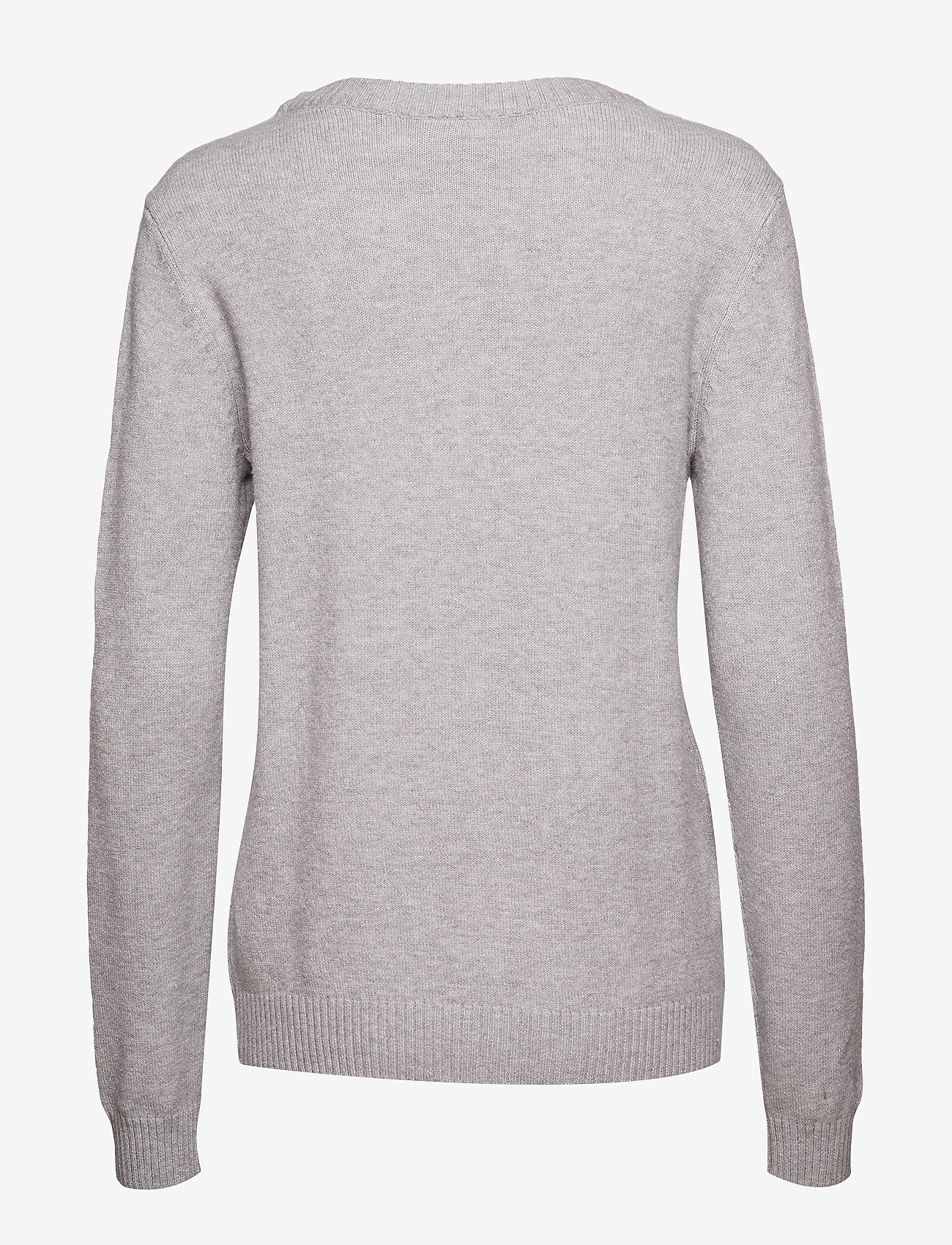 Vila - VIRIL O-NECK L/S  KNIT TOP - NOOS - striktrøjer - light grey melange - 2