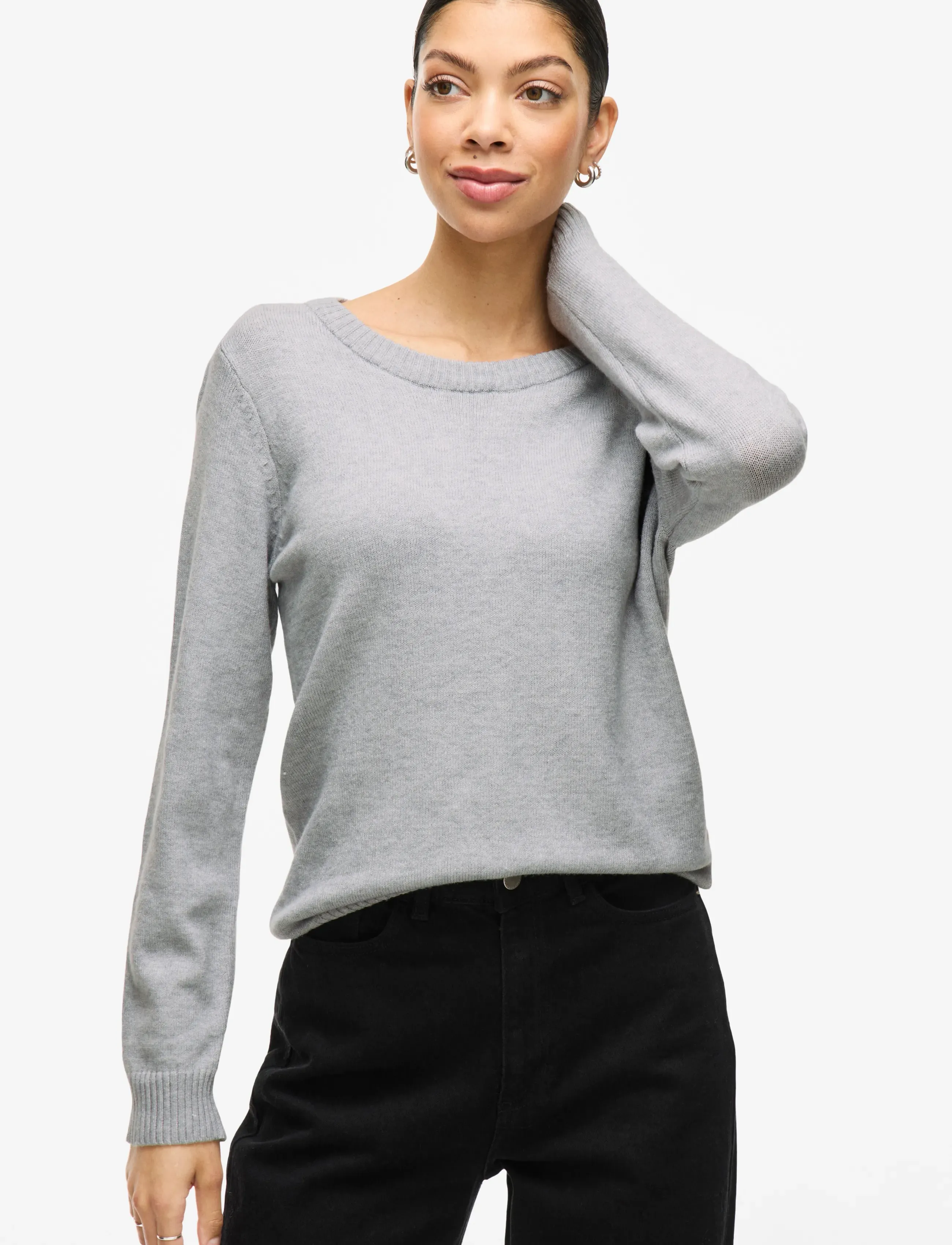 VILA Viril O-Neck L/S Knit Top Noos stickade tröjor dam – bild 7