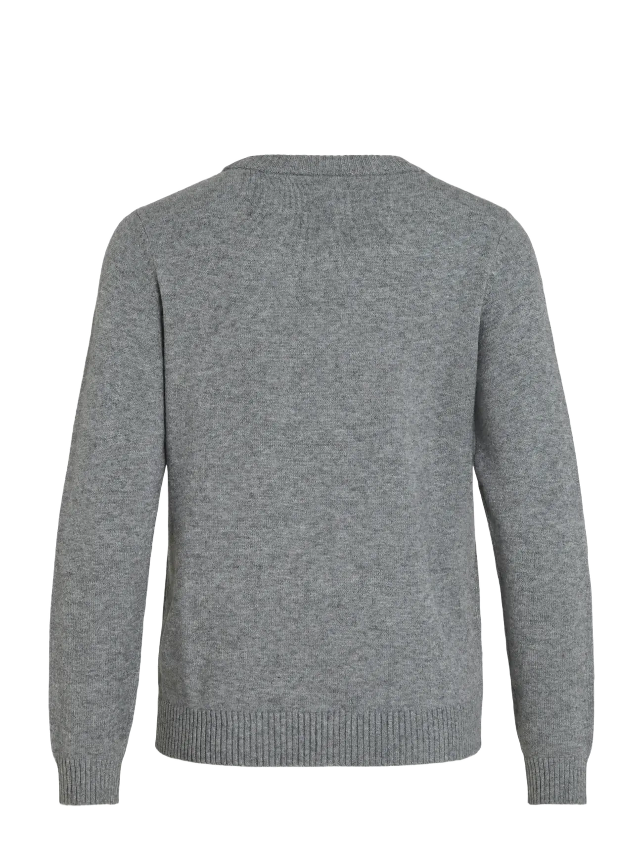 Vila - VIRIL O-NECK L/S  KNIT TOP - NOOS - stickade tröjor - medium grey melange - 2