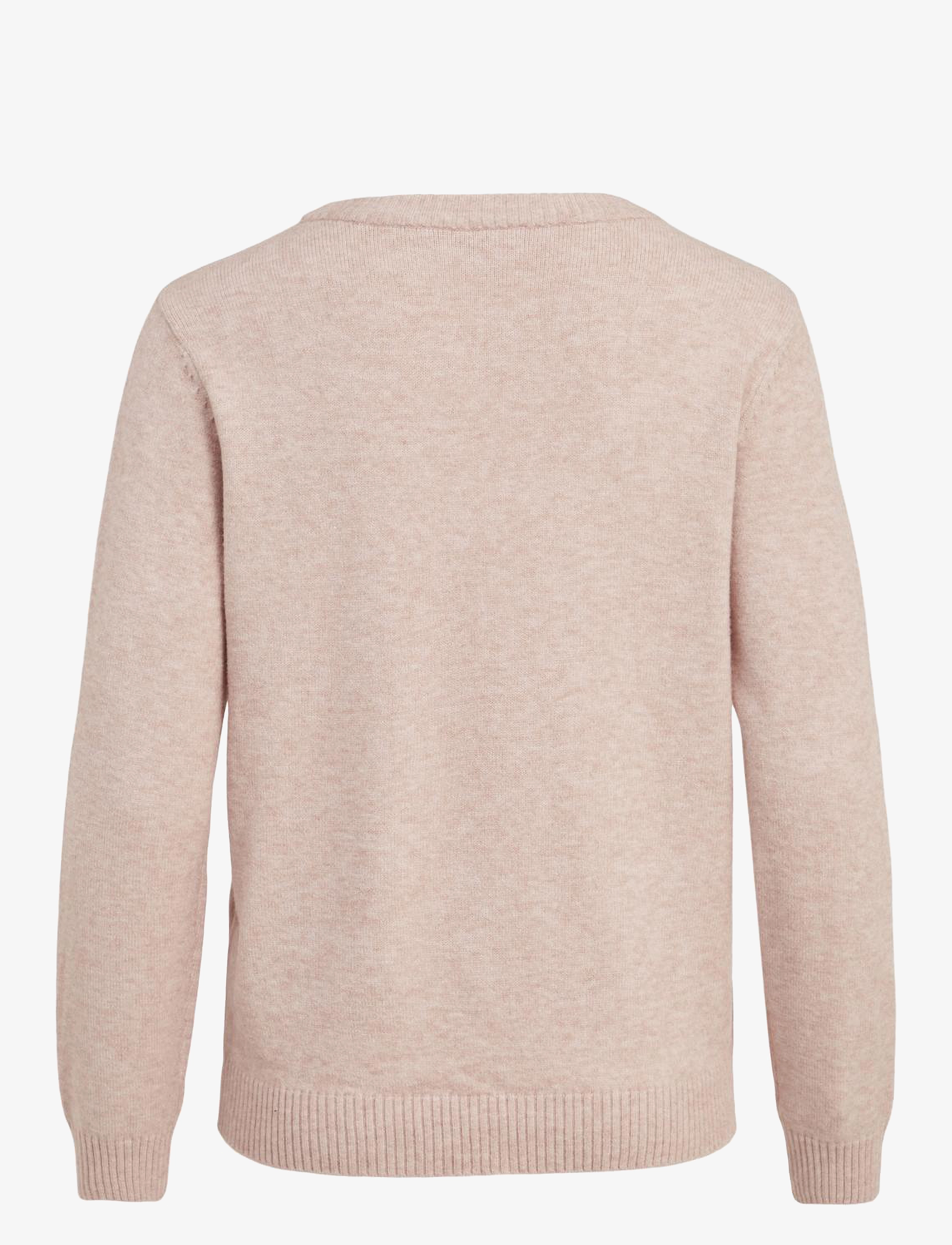 Vila - VIRIL O-NECK L/S  KNIT TOP - NOOS - jumpers - misty rose - 2