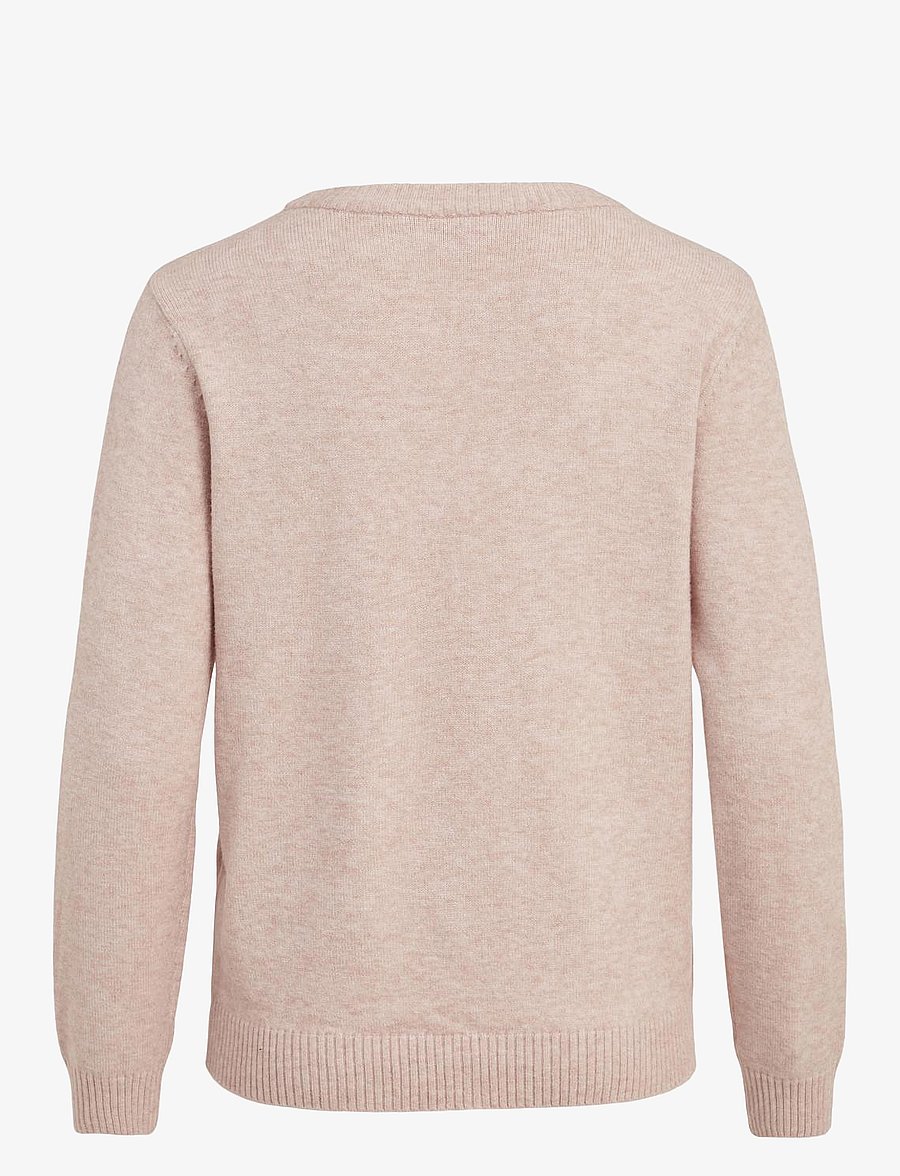 Vila - VIRIL O-NECK L/S KNIT TOP - NOOS - stickade tröjor - misty rose - 2