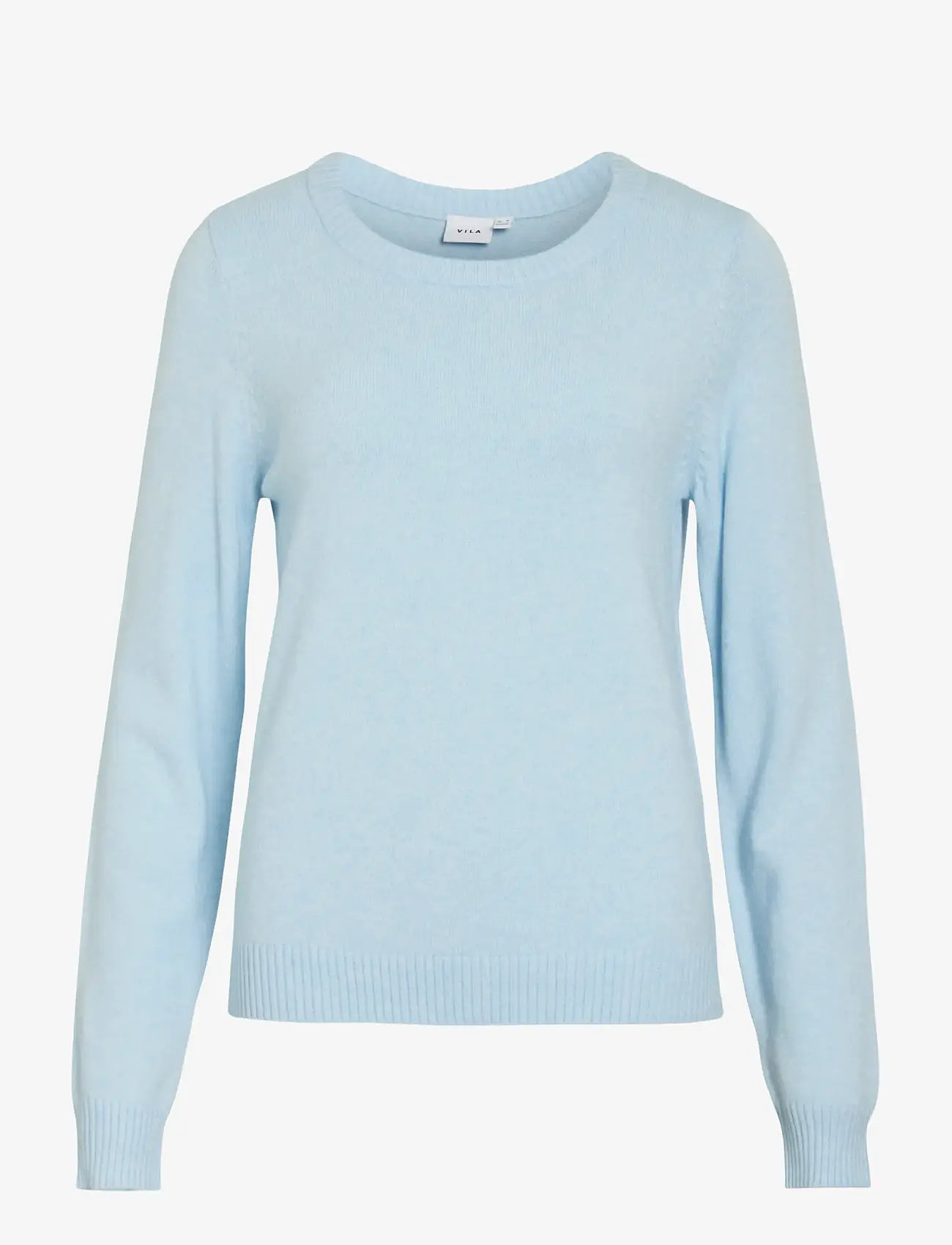 Vila - VIRIL O-NECK L/S  KNIT TOP - NOOS - striktrøjer - nantucket breeze - 1