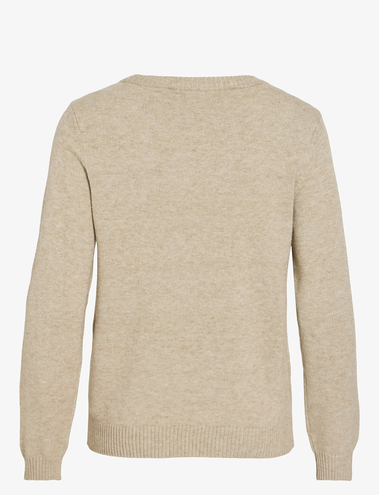 Vila - VIRIL O-NECK L/S  KNIT TOP - NOOS - striktrøjer - natural melange - 2