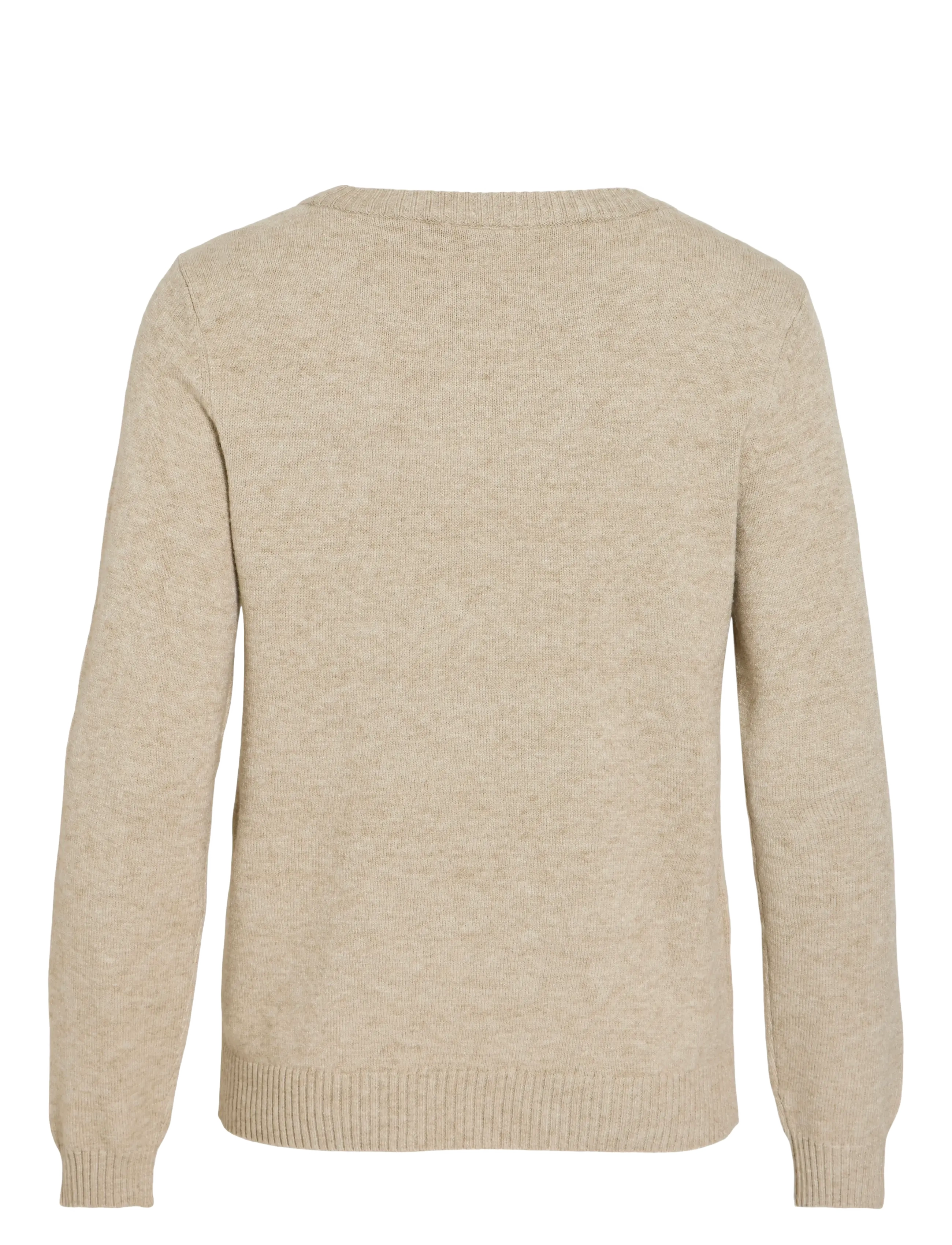 Vila - VIRIL O-NECK L/S  KNIT TOP - NOOS - stickade tröjor - natural melange - 2