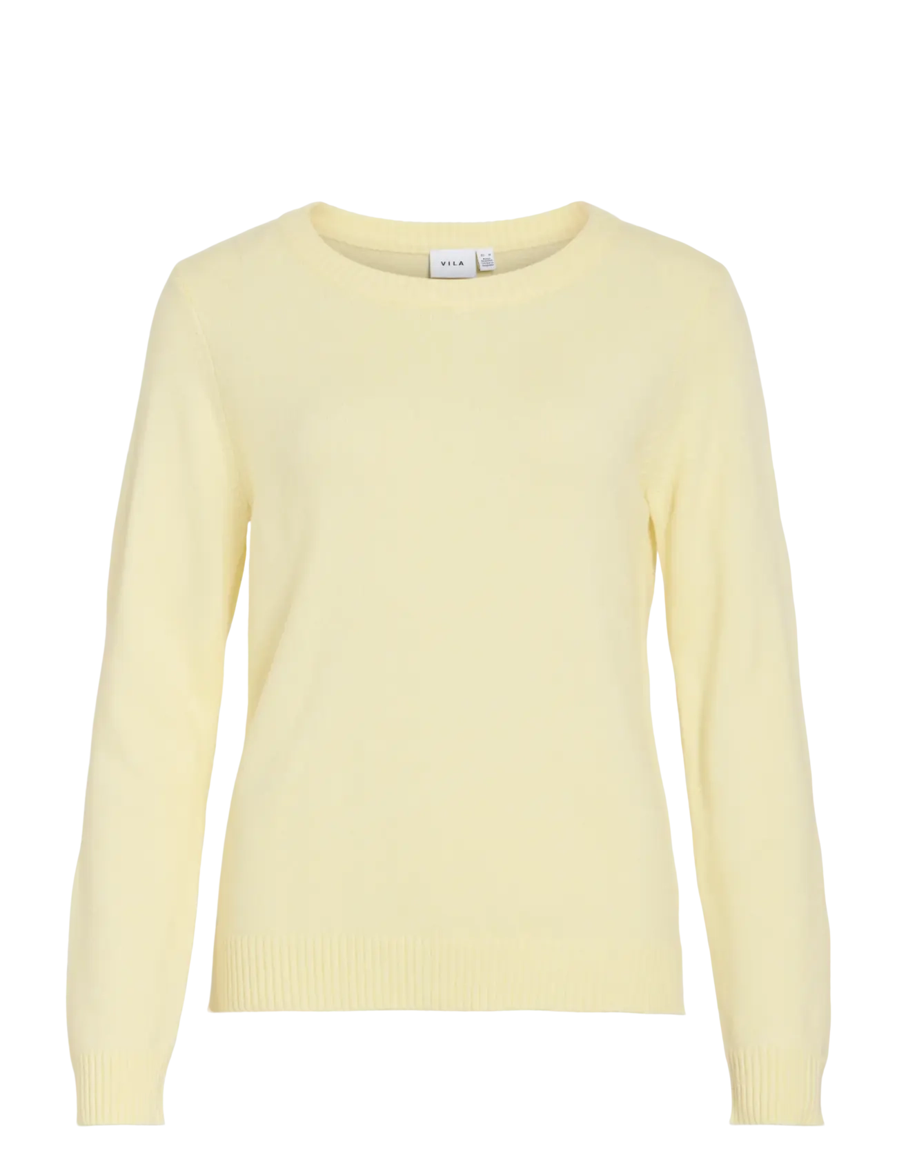 Vila - VIRIL O-NECK L/S  KNIT TOP - NOOS - gebreide truien - pastel yellow - 1