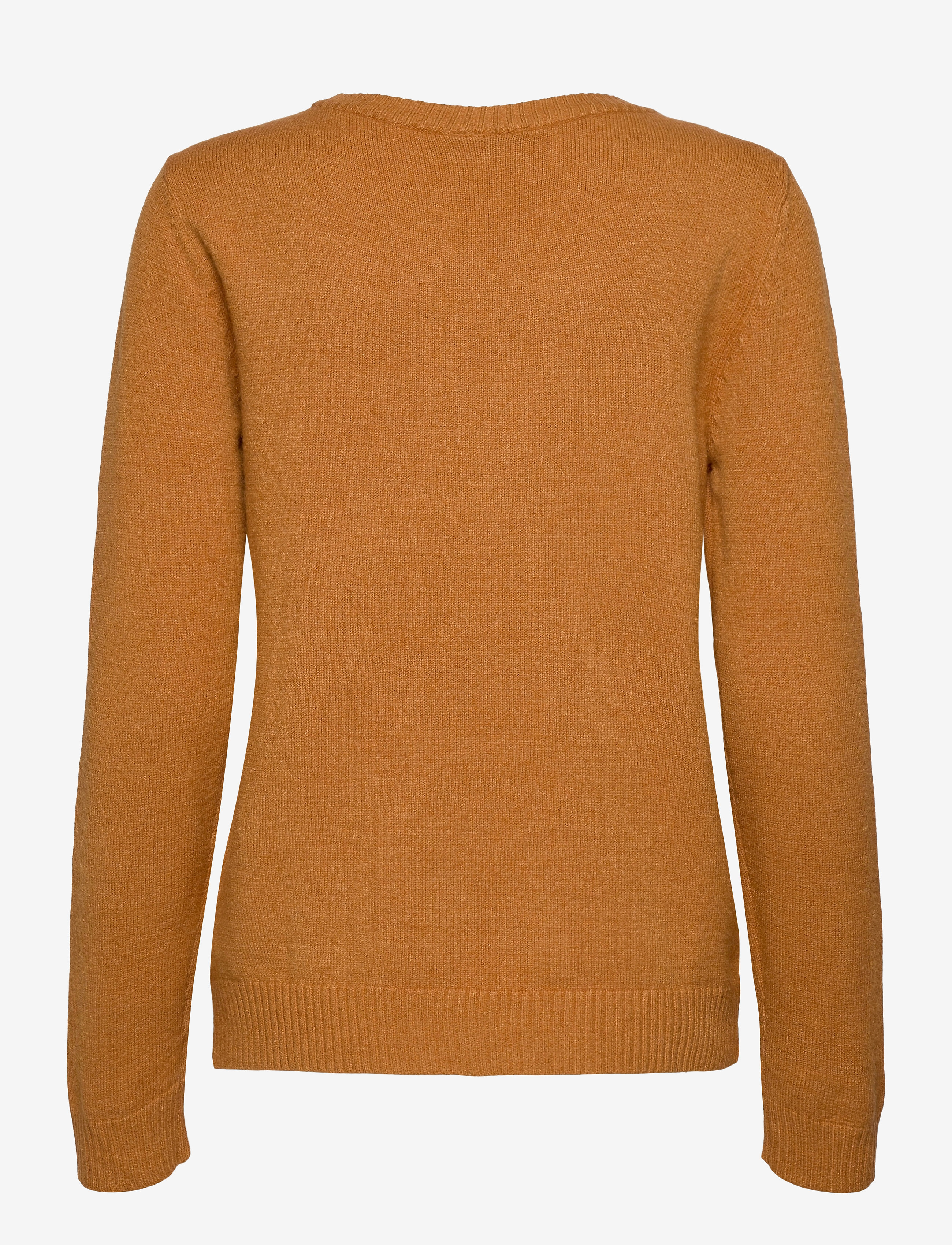 Vila - VIRIL O-NECK L/S  KNIT TOP - NOOS - laveste priser - pumpkin spice - 1