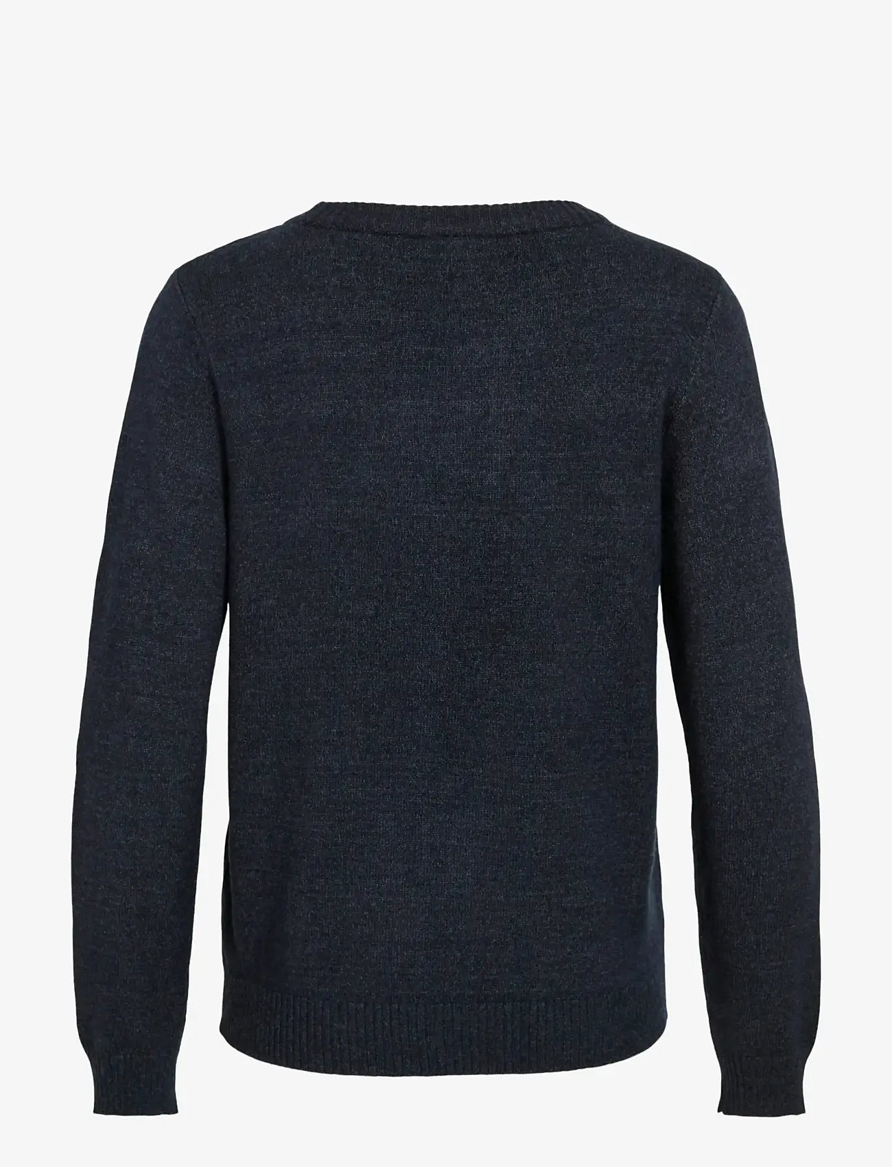 Vila - VIRIL O-NECK L/S  KNIT TOP - NOOS - striktrøjer - total eclipse - 2