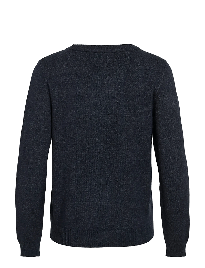 Vila - VIRIL O-NECK L/S KNIT TOP - NOOS - sviitrid - total eclipse - 2