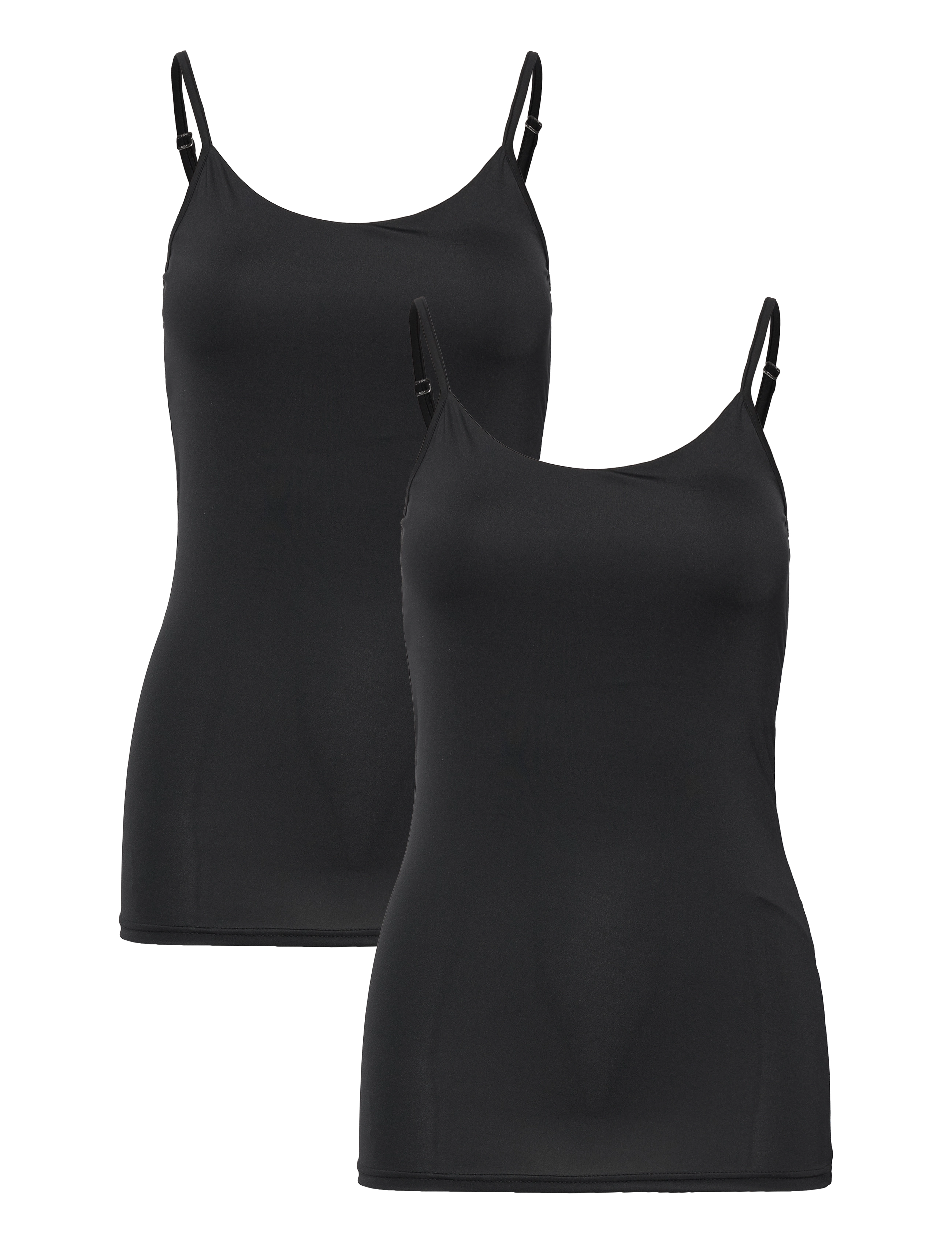 VILA Visurface Strap Oberteil New 2-Pack - Noos Schwarz - L/XL - Damen