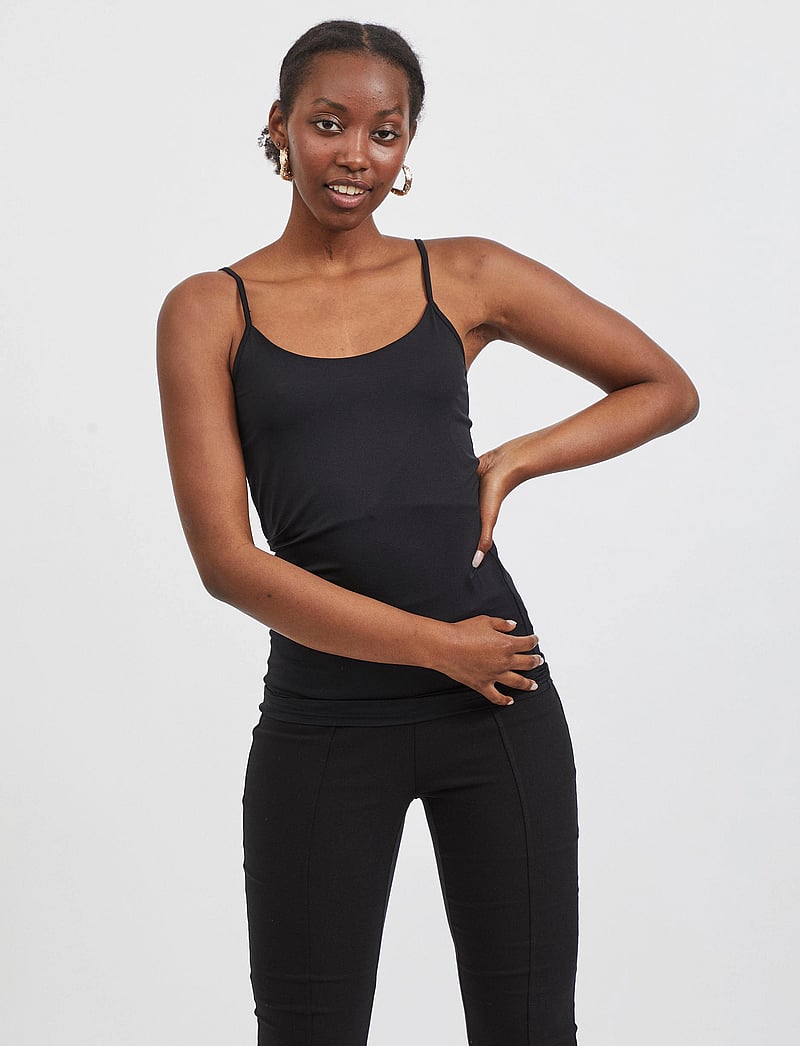 Vila - VISURFACE STRAP TOP NEW 2-PACK - NOOS - Ärmellose tops - black - 4