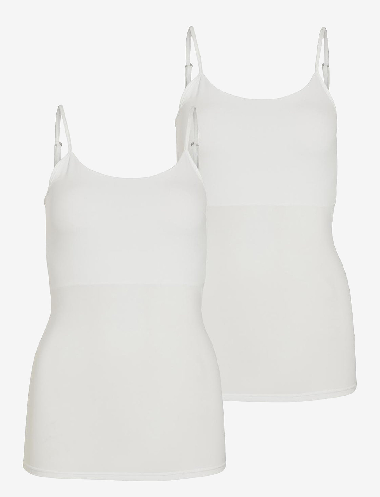 Vila - VISURFACE STRAP TOP NEW 2-PACK - sleeveless tops - optical snow - 1