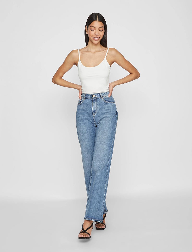 Vila - VISURFACE STRAP TOP NEW 2-PACK - NOOS - hihattomat topit - optical snow - 4